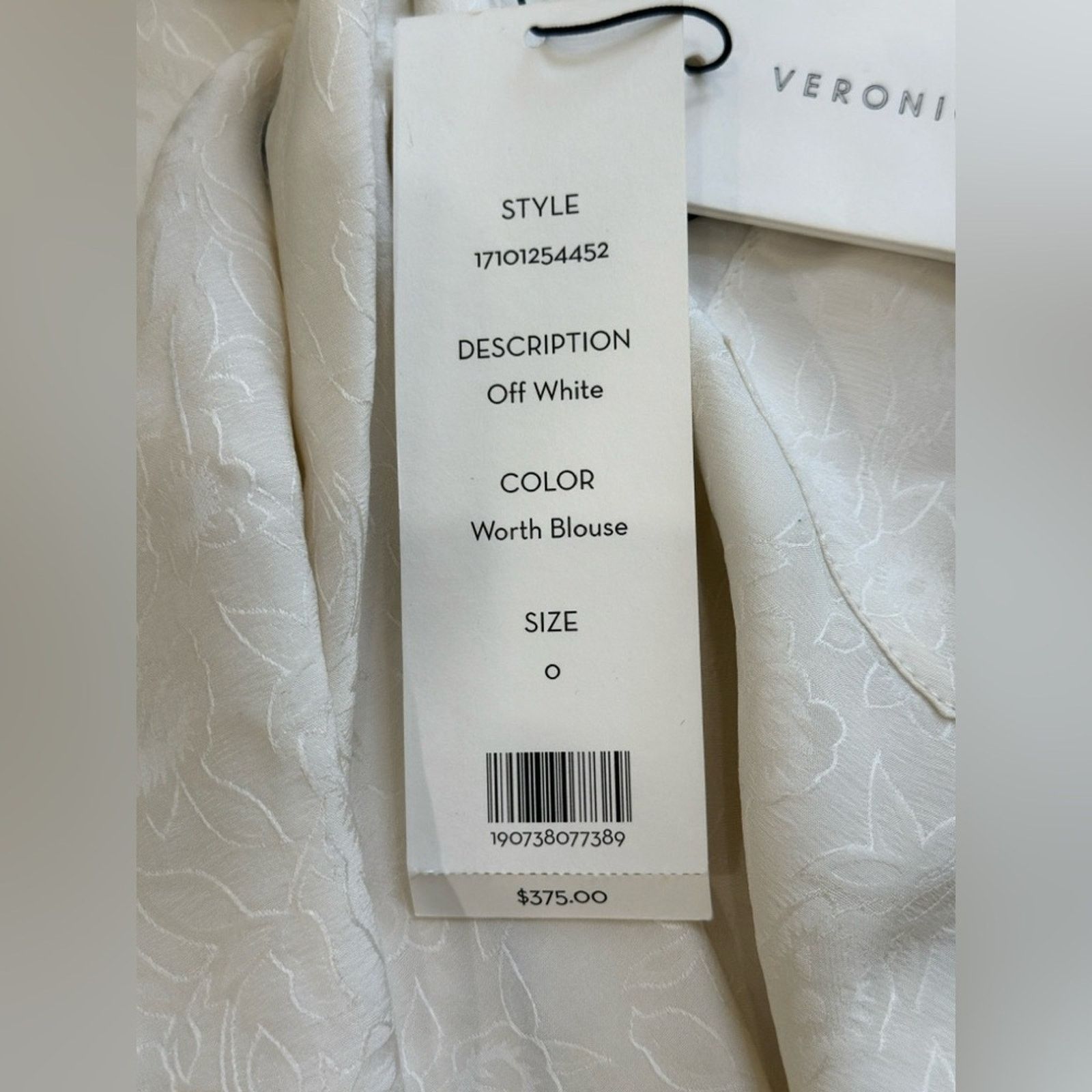 Veronica Beard Veronica Beard Worth Blouse in Off White | 100% Silk | NWT Size XS / US 0-2 / IT 36-38 - 12 Thumbnail