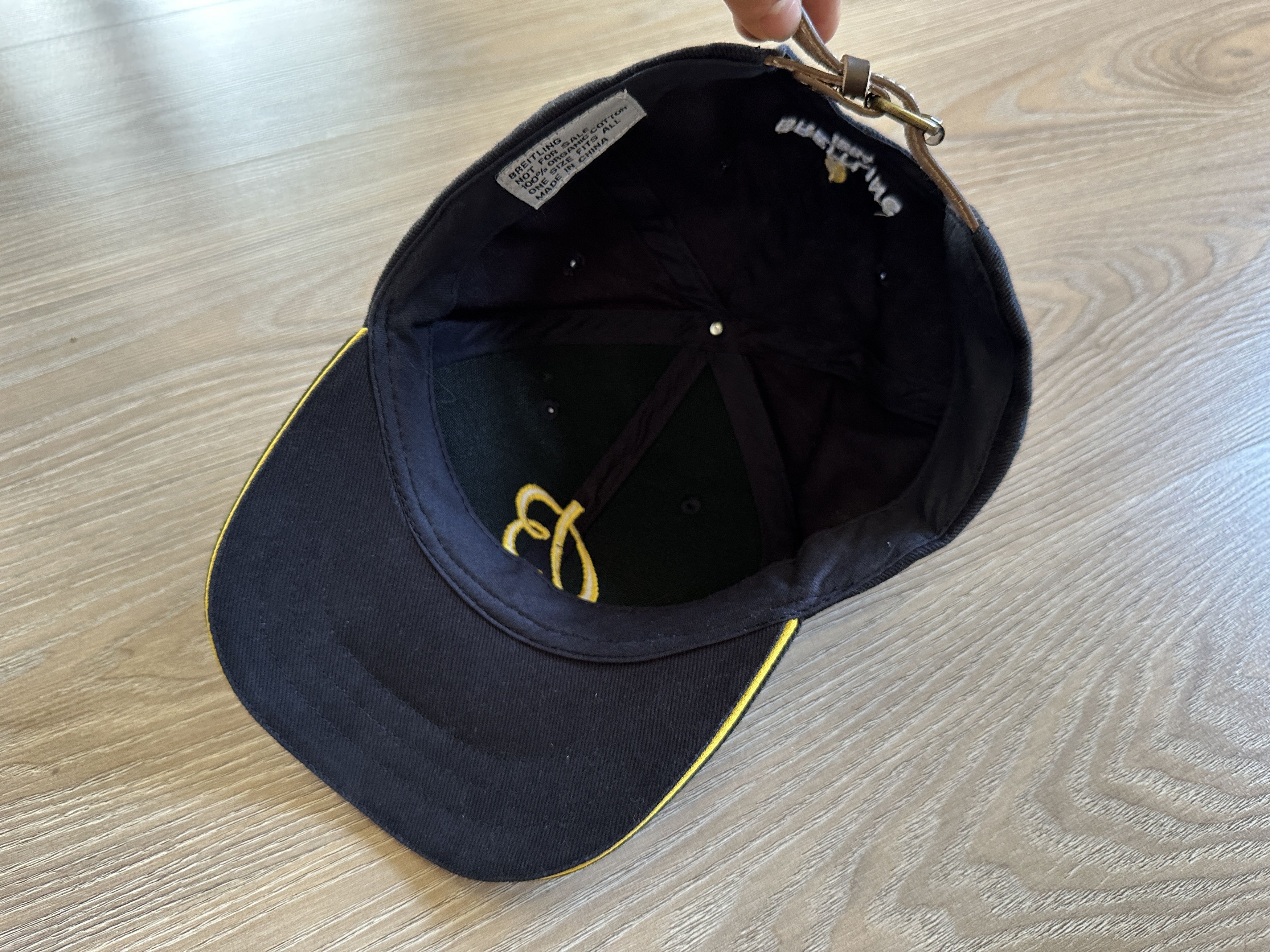 Breitling × Designer Breitling Leather Belt Navy Blue Baseball Cap Size ONE SIZE - 6 Thumbnail