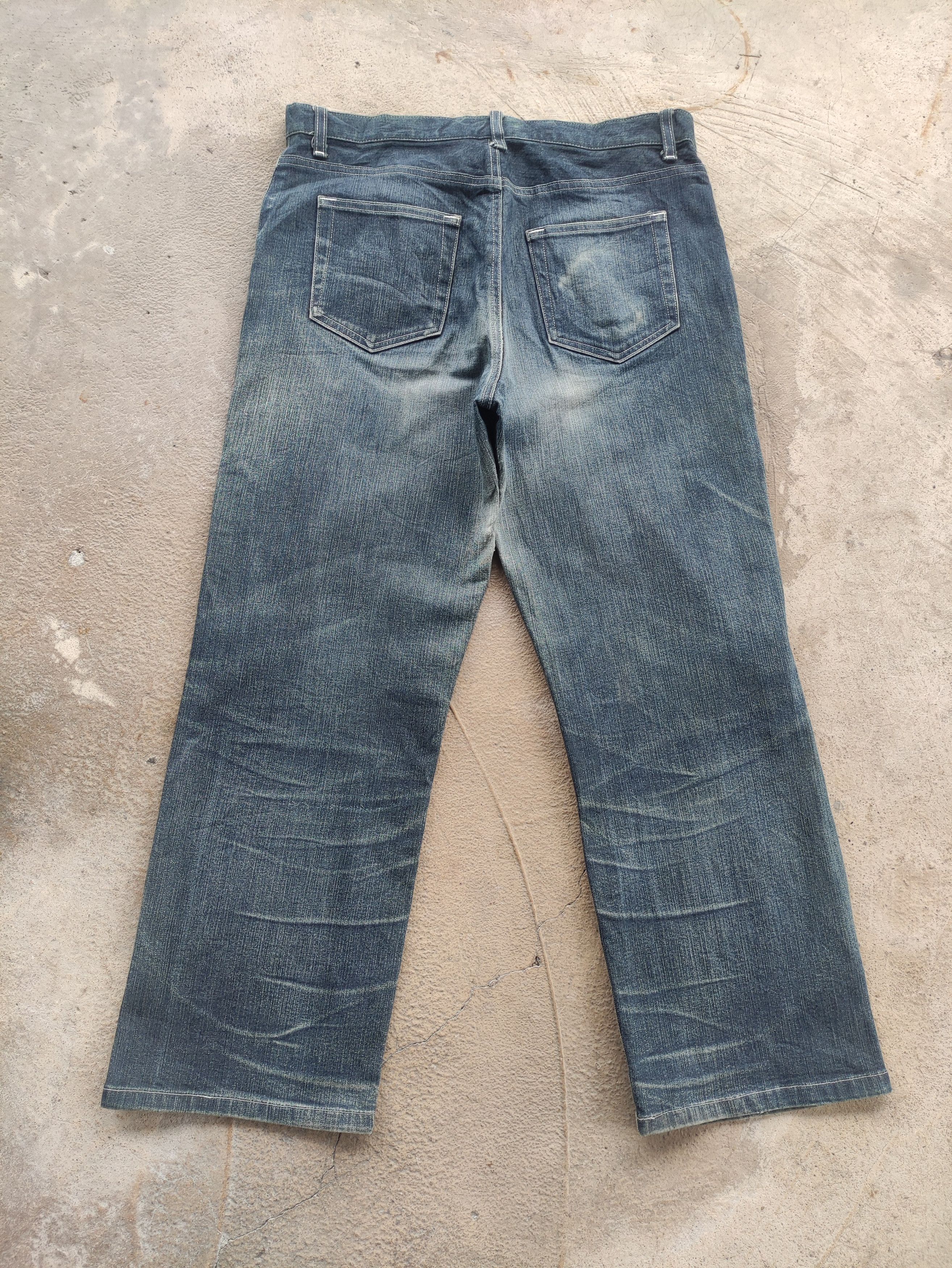 Japanese Brand Vintage Japanese Jean Distressed Faded Denim Size US 33 - 7 Thumbnail
