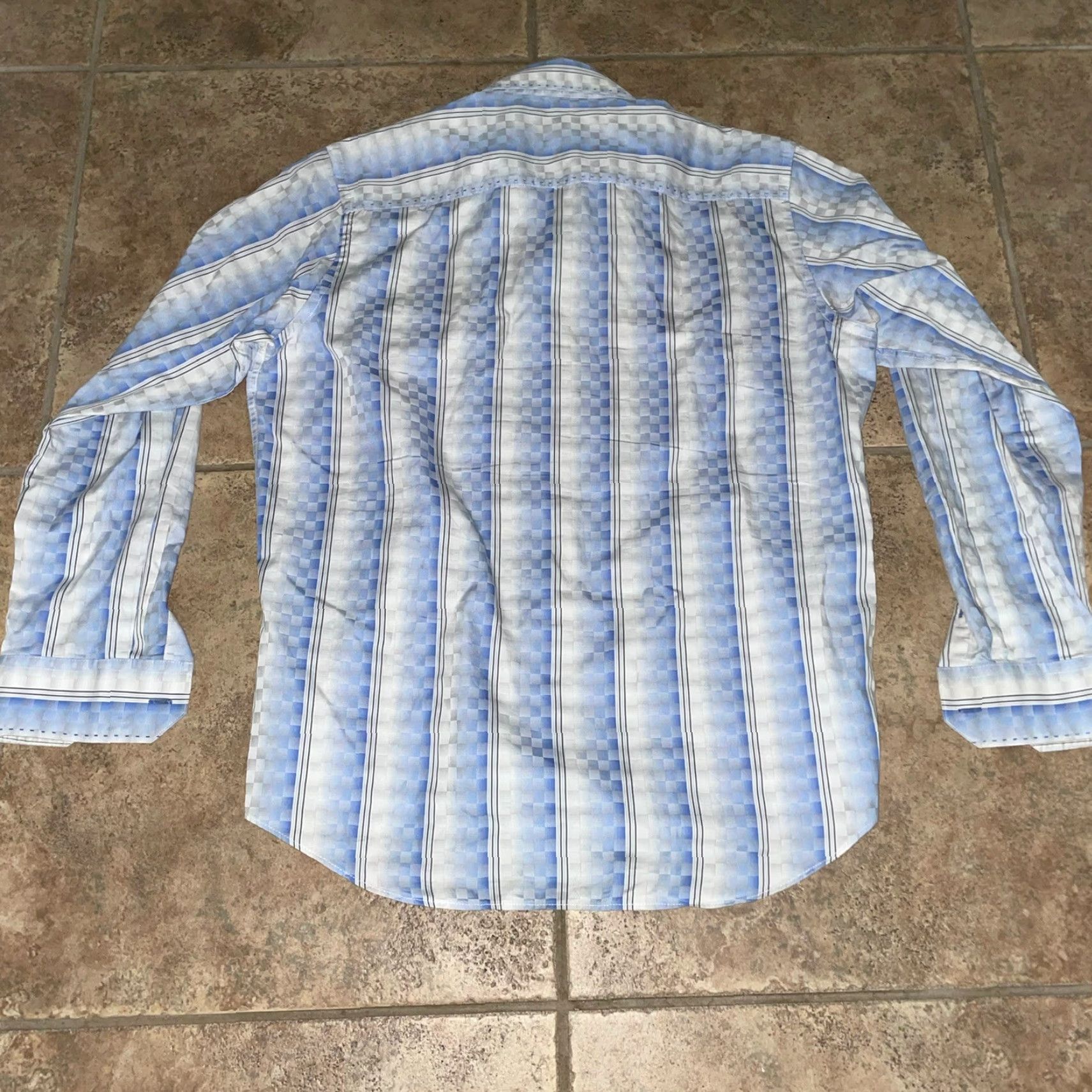 BUGATCHI Bugatchi ucmo Button-Down Shirt Striped Long Sleeve Mens M Multicolor Size US M / EU 48-50 / 2 - 5 Thumbnail