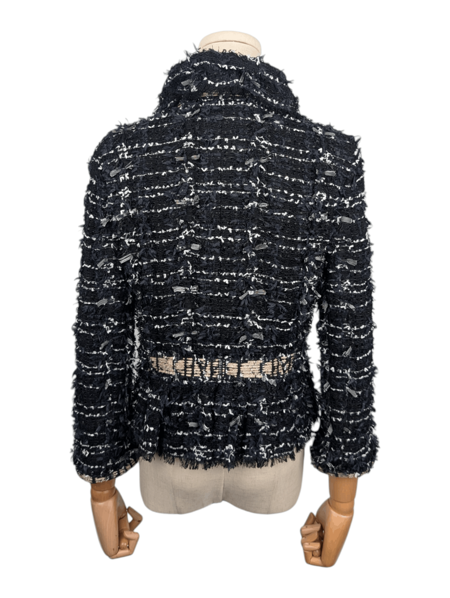 Chanel Black Tweed Jacket With Enamelled "CC" Bottlecap Buttons Size S / US 4 / IT 40 - 2 Thumbnail
