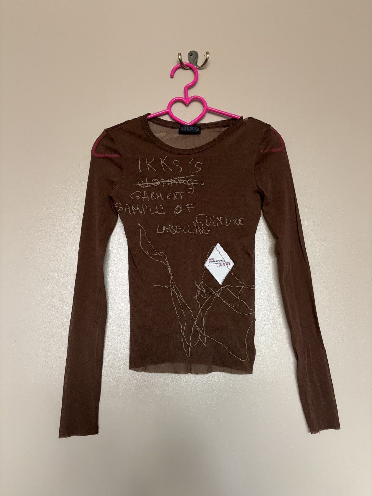 IKKS ARCHIVE IKKS PRINTED VINTAGE MESH LONG SLEEVE TOP Size S / US 4 / IT 40 - 1 Thumbnail