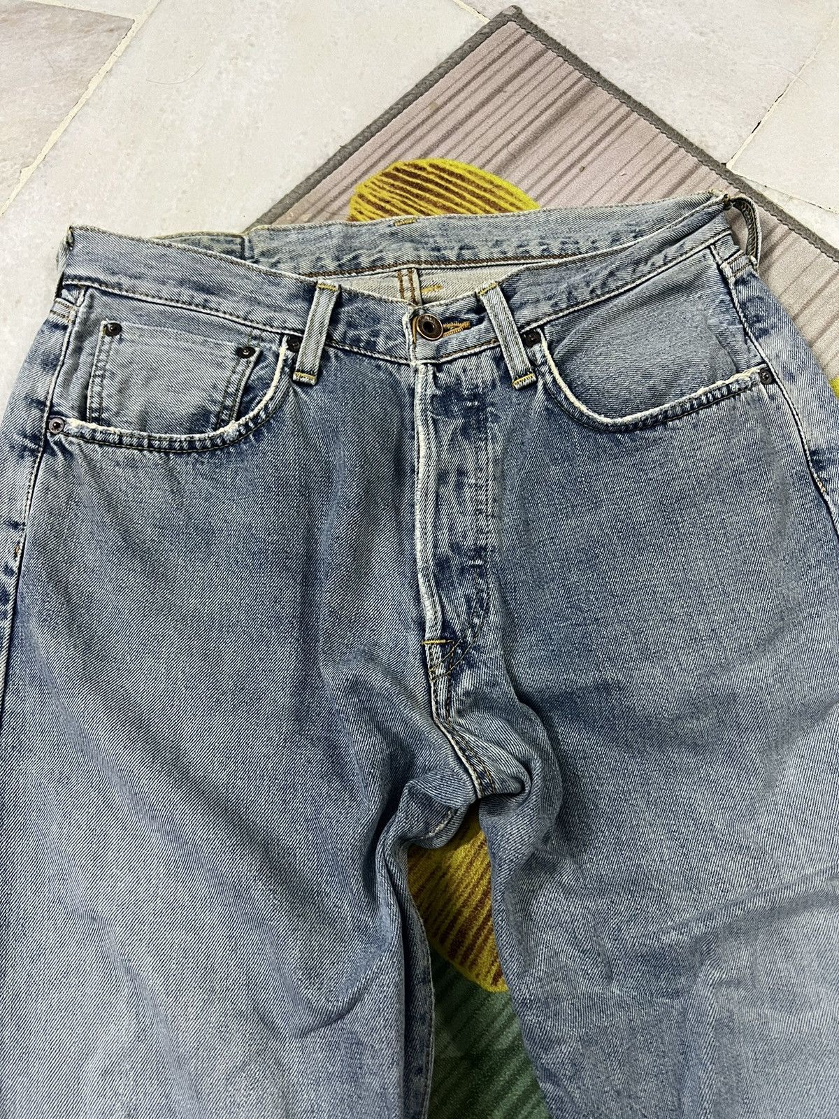 Edwin × Japanese Brand × Vintage EDWIN 505 FADED SELVEDGE DISTRESSED JEANS Size US 30 / EU 46 - 4 Thumbnail
