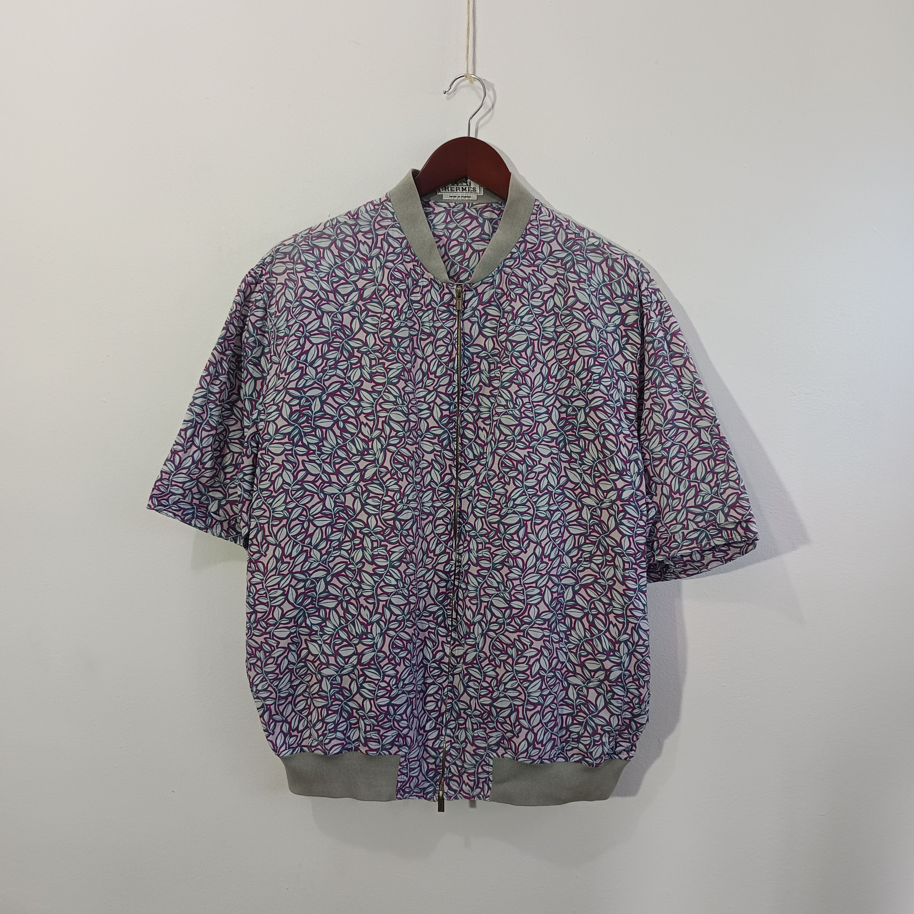 Hermes Vintage Hermes Leaf Pattern Jacket Size US L / EU 52-54 / 3 - 1 Thumbnail