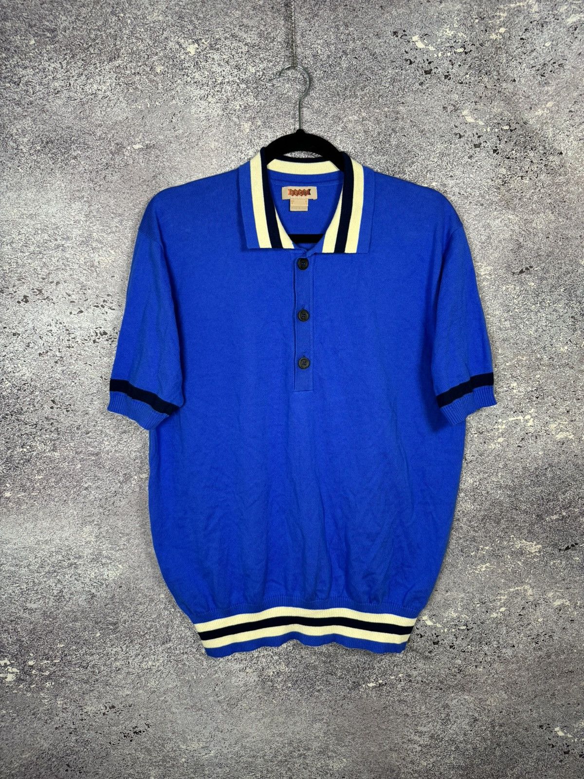Baracuta × Vintage Vintage Baracuta Knit Polo Shirt Medium Blue Italy Oldmoney Size US M / EU 48-50 / 2 - 1 Thumbnail