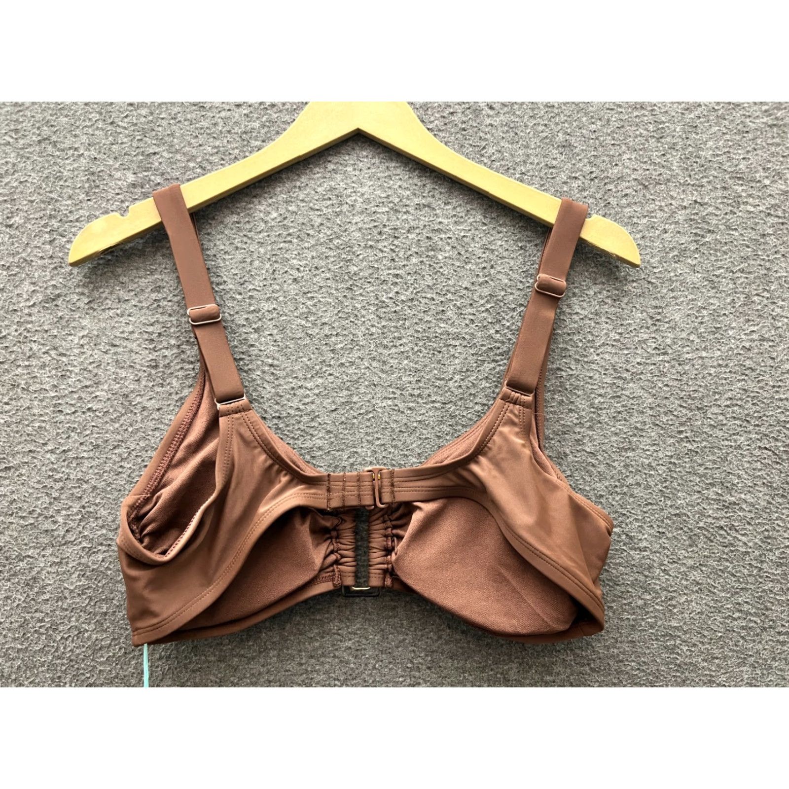 Vintage Kona Sol Bralette Rectangle Bikini Top Mulberry Brown L 12-14 Adult Women Size L / US 10 / IT 46 - 2 Thumbnail