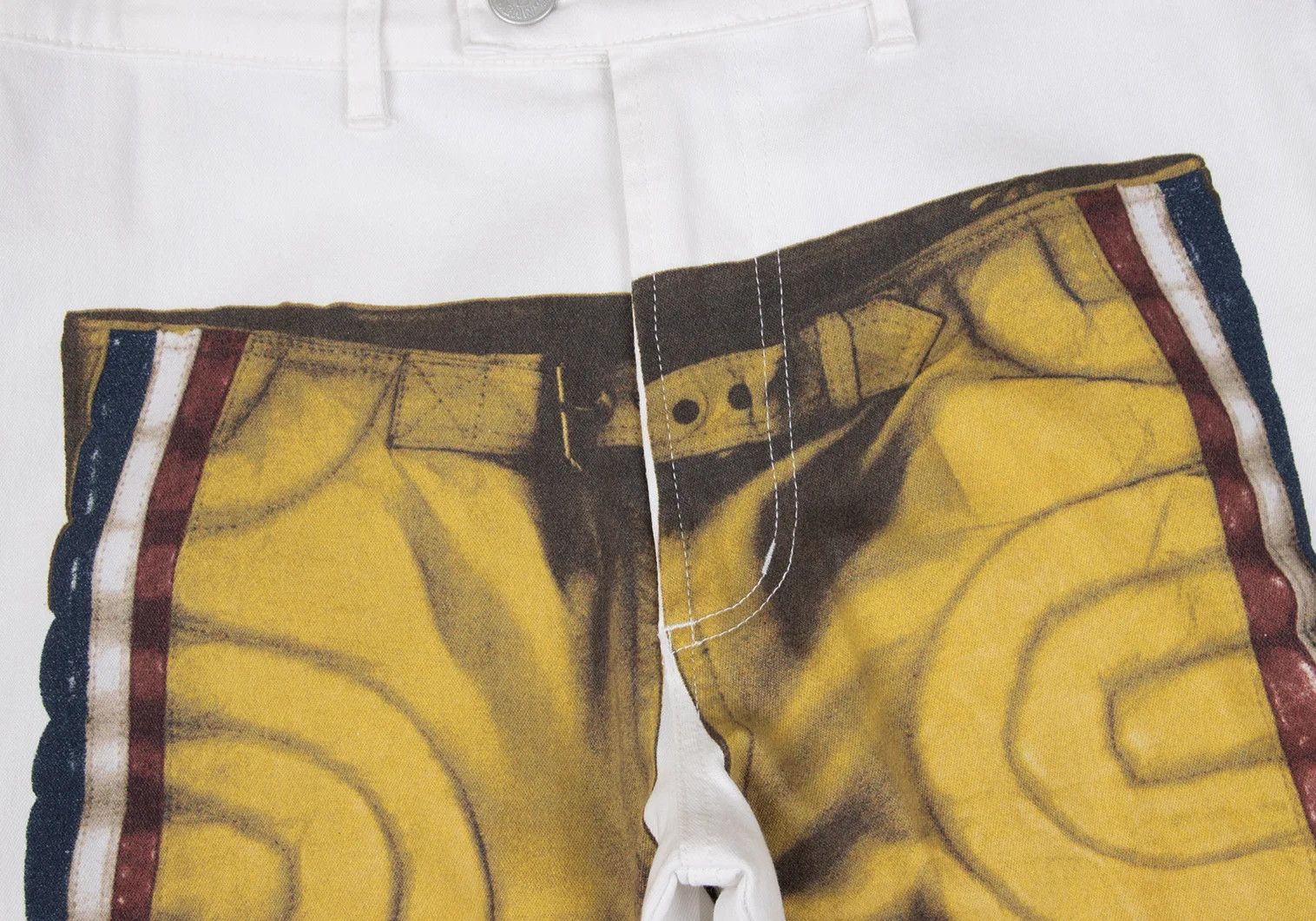 Jean Paul Gaultier Trompe L'Oeil Cotton Stretch Pants in White Size US 32 / EU 48 - 4 Thumbnail