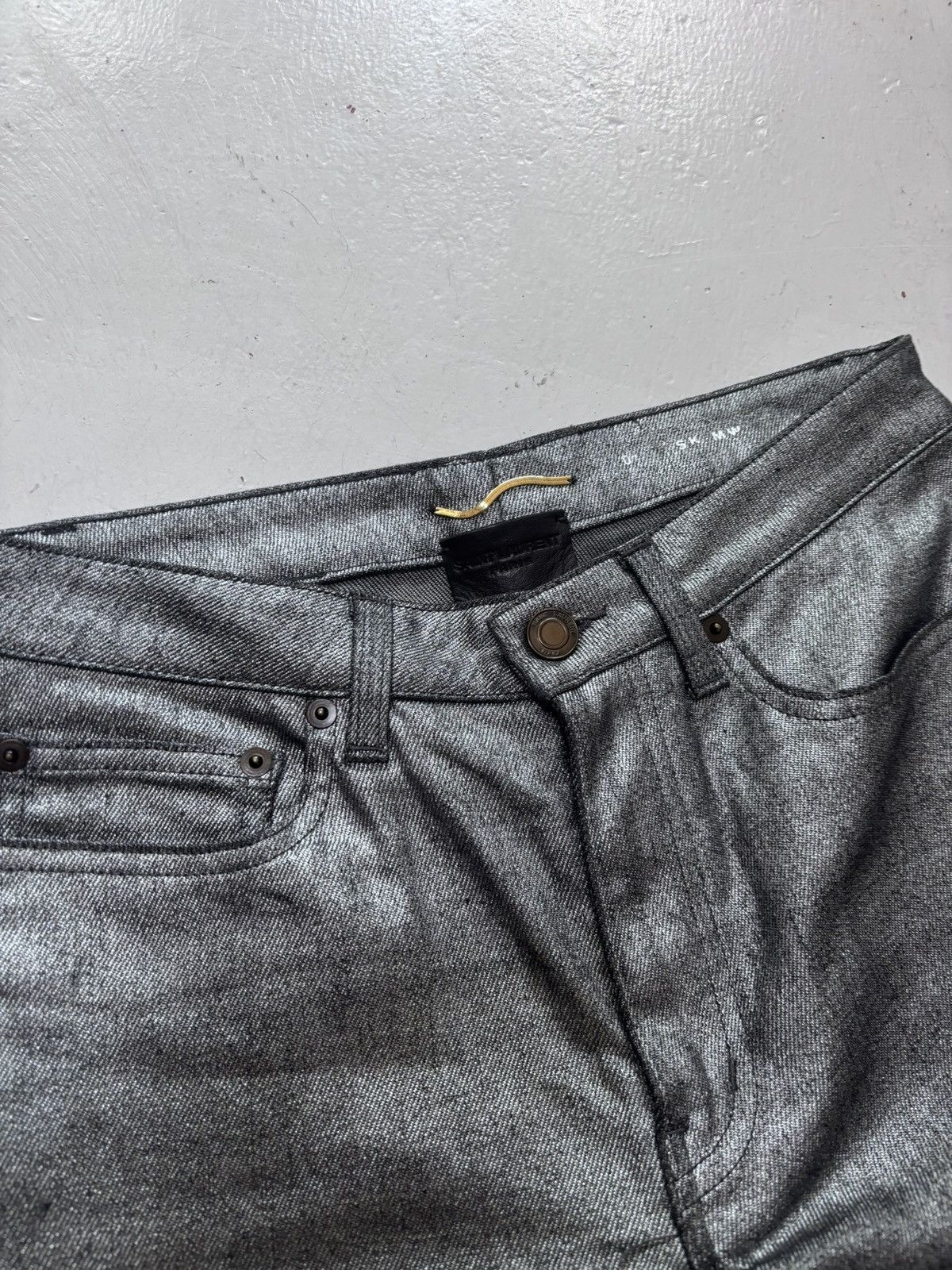 Saint Laurent Paris Silver jeans Size 29" - 2 Thumbnail