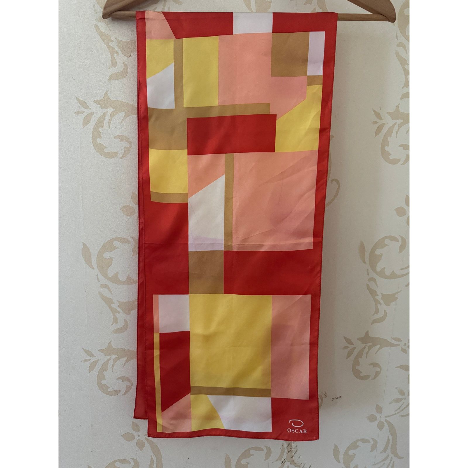 Oscar De La Renta Oscar de la Renta 100% Silk Hand Rolled Fall Colors Scarf Size ONE SIZE - 1 Thumbnail