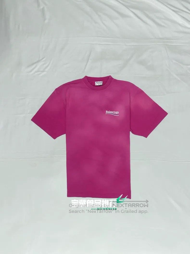 Balenciaga Balenciaga Pink Tie-Dye Coca-Cola Wave Short Sleeve T-Shir Size US XS / EU 42 / 0 - 2 Thumbnail