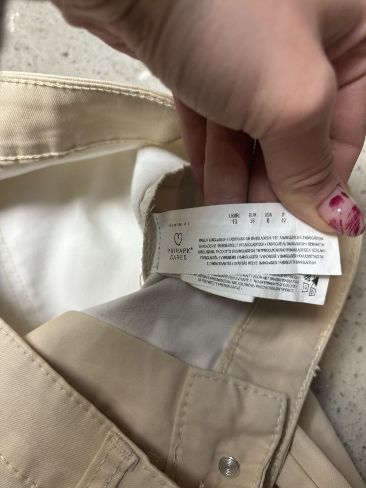 Designer × Vintage Vintage beige Primark leather style slim jeans Size 26" / US 2 / IT 38 - 5 Thumbnail