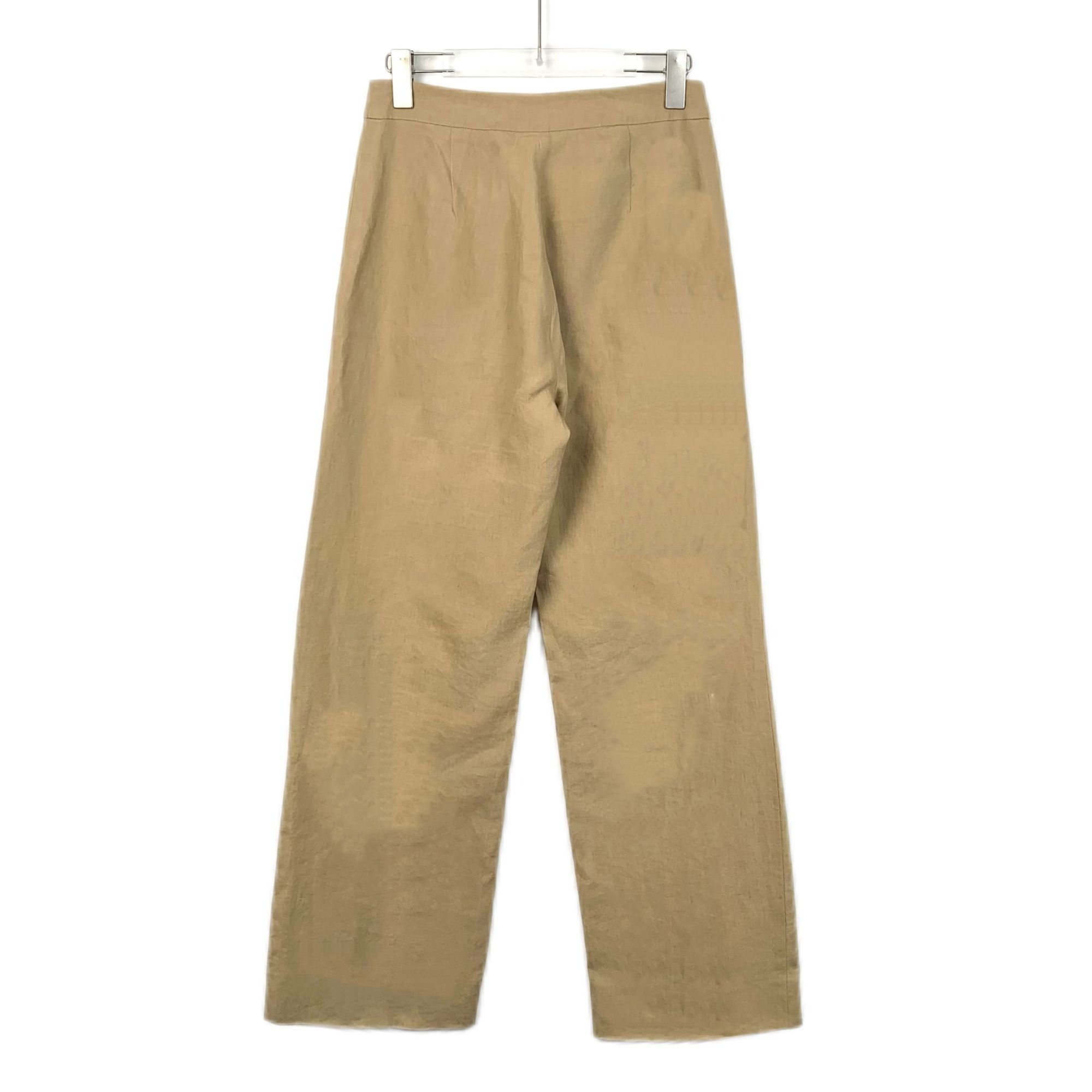 Max Mara Maxmara Wide-Leg Brown Linen Pants 42 Made In Italy Luxuriou Size 42" / US 20 - 2 Thumbnail