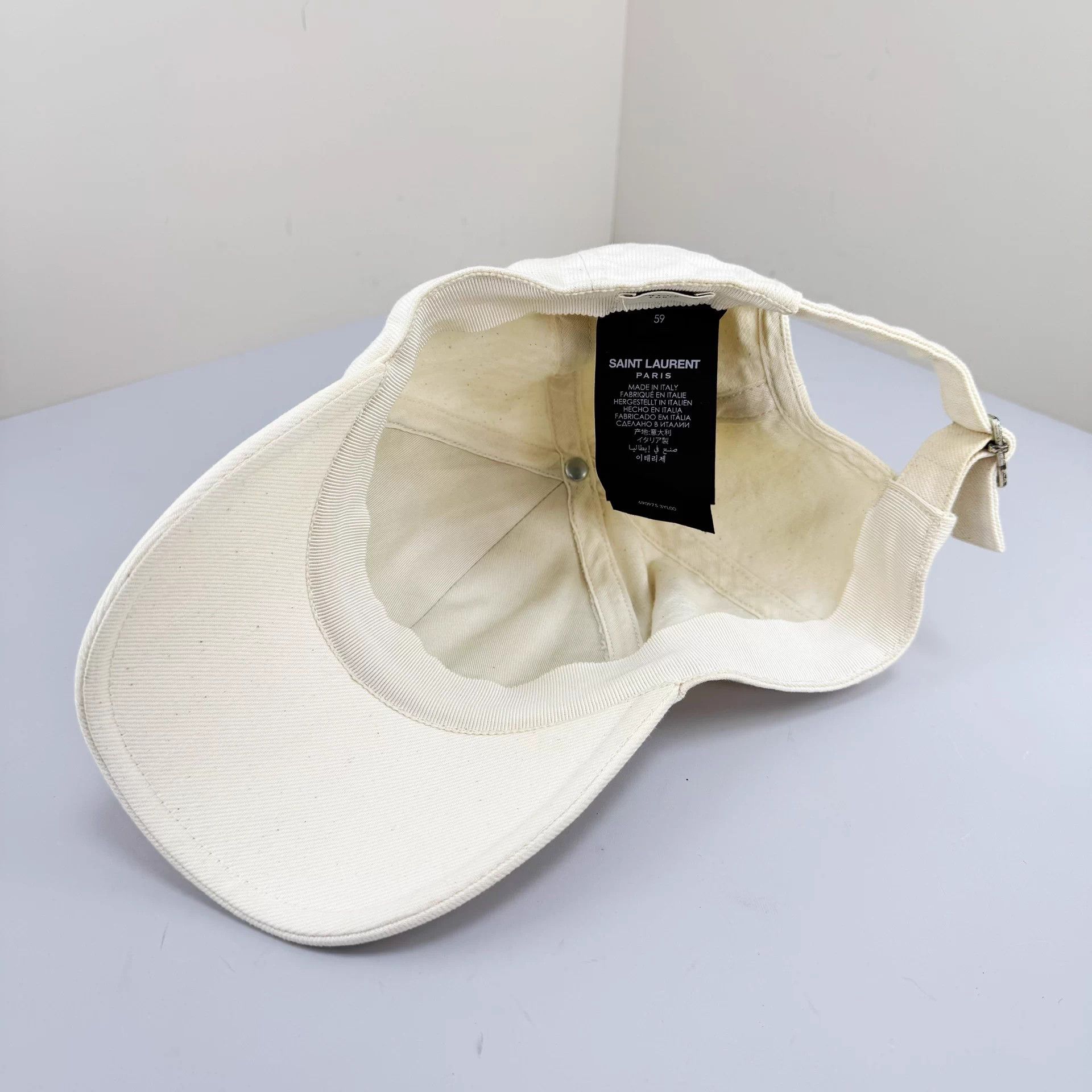 Saint Laurent Paris Saint Laurent Embroidered Logo Hat 59cm 99 New Size ONE SIZE - 4 Thumbnail