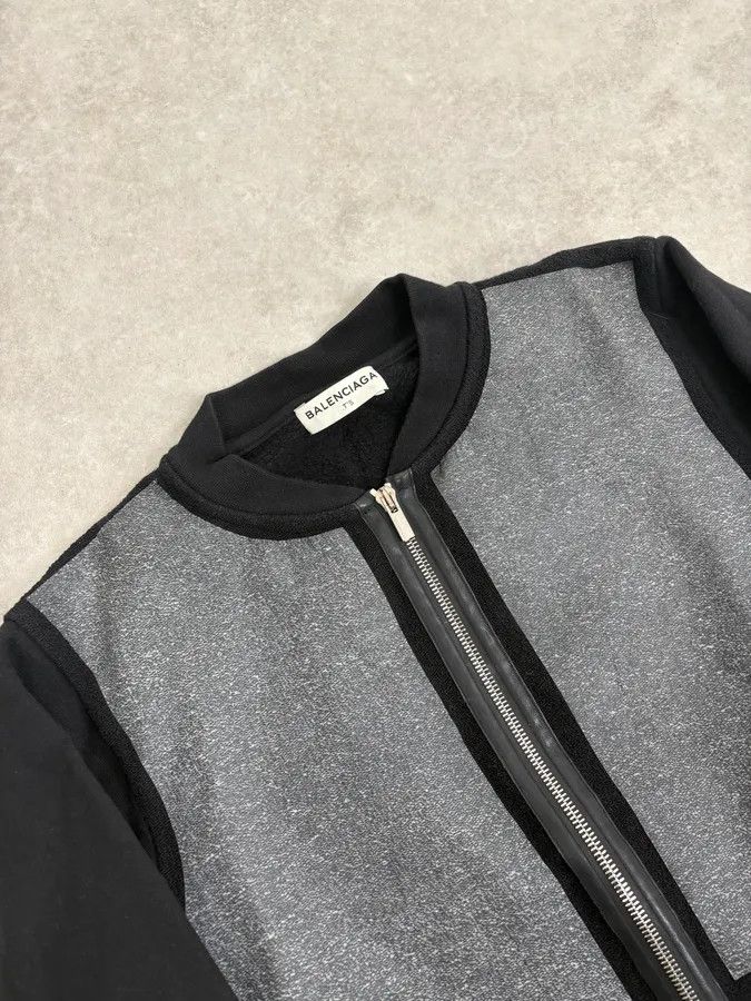 Balenciaga AW2014 Balenciaga Grey & Black Zip-up Sweater Size US S / EU 44-46 / 1 - 5 Thumbnail