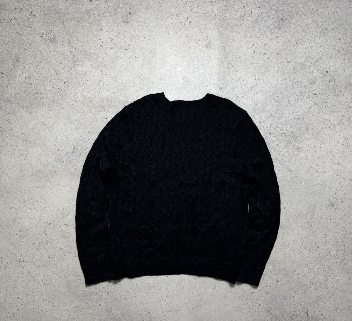 Polo Ralph Lauren Polo Ralph Lauren Black Knit Cable Sweater Size L Size US L / EU 52-54 / 3 - 8 Thumbnail