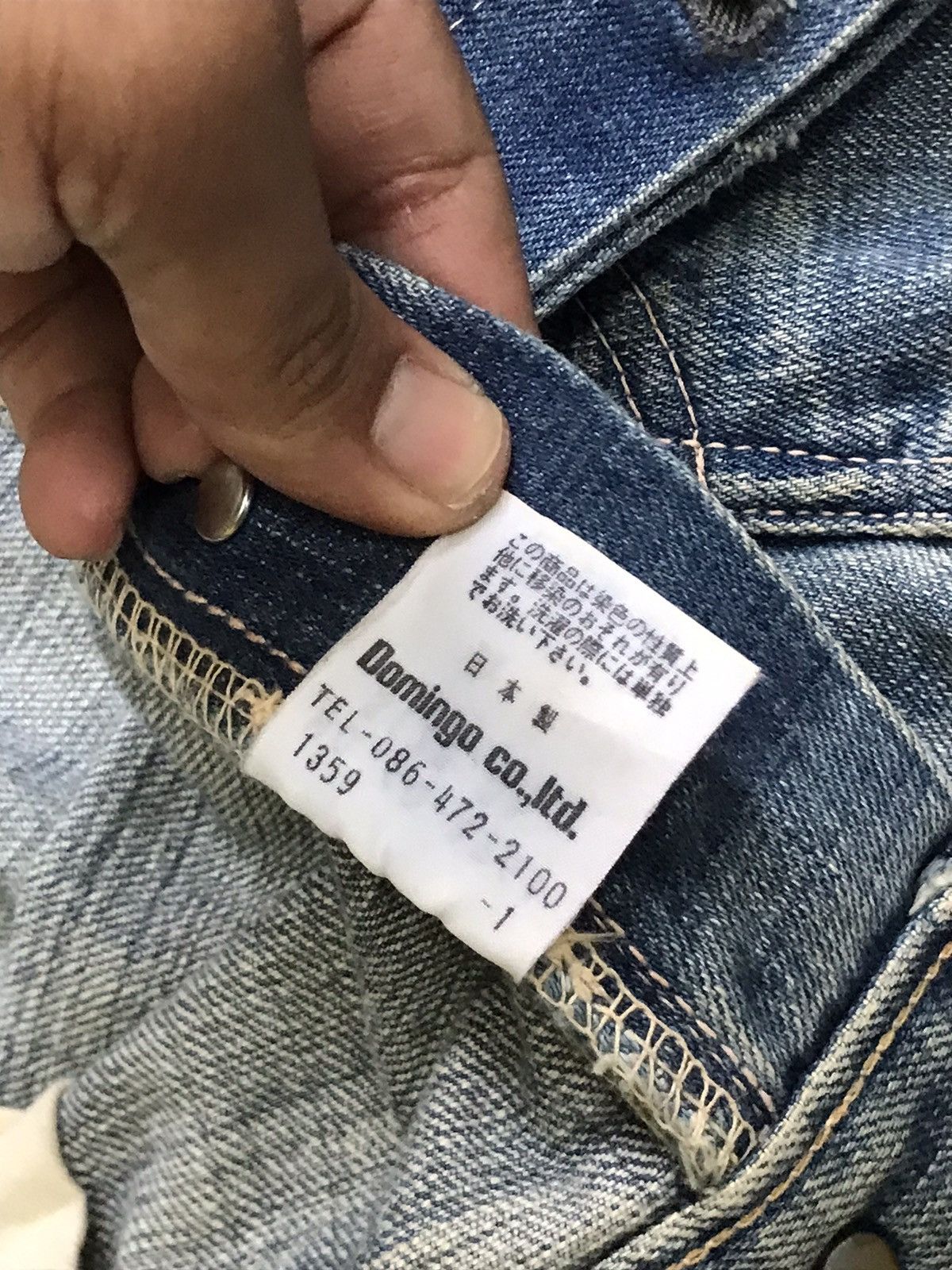 Japanese Brand ⚡️Vintage Domingo Spell Bound Distressed Denim Size US 36 / EU 52 - 10 Thumbnail