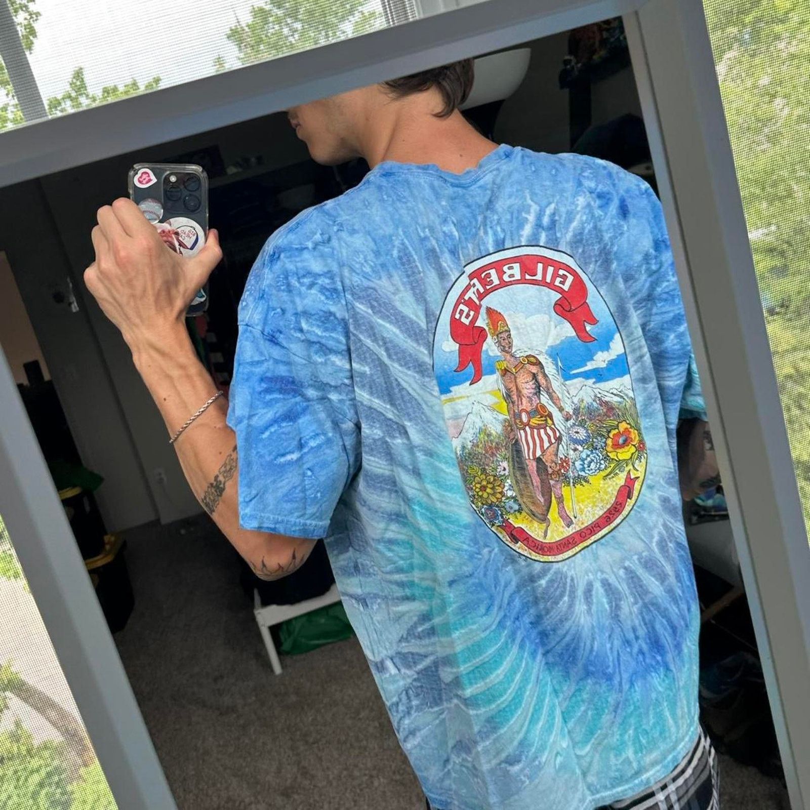 Vintage Tie Dye Gilbert’s El Indio Santa Monica Graphic Shirt Size US XXL / EU 58 / 5 - 2 Thumbnail