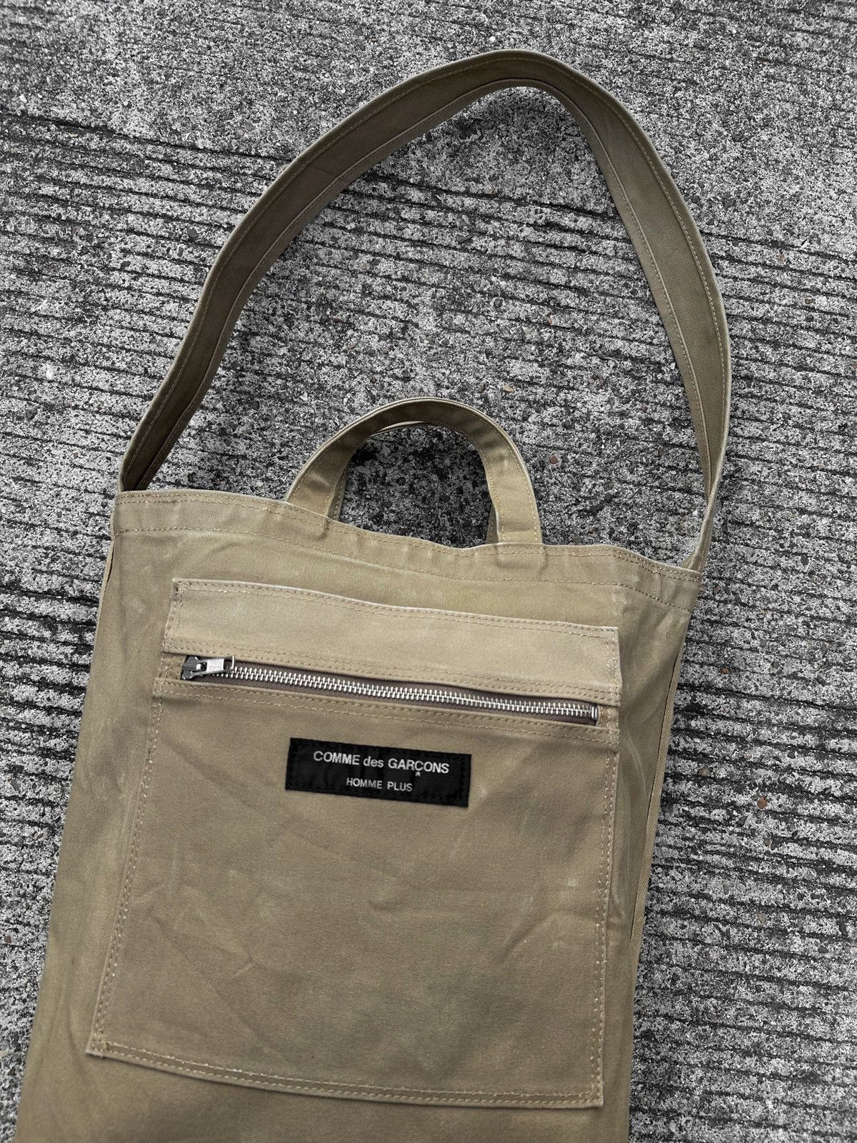 Comme des Garcons Homme Plus Comme des Garcons Khaki Tote Bag Size ONE SIZE - 6 Thumbnail