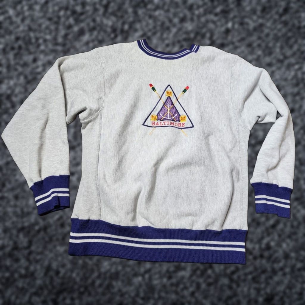 Vintage VINTAGE Caliway Mens L Gray Baltimore University Embroidered Pullover Crewneck Sweatshirt Size US L / EU 52-54 / 3 - 1 Thumbnail