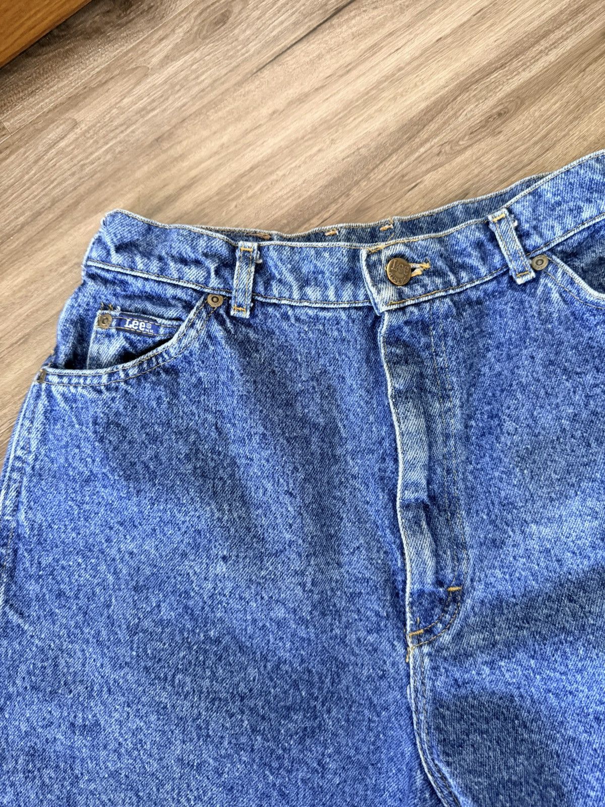 Lee Vintage LEE Mom Jeans Women’s 12 Long Tapered High Rise Size 34" / US 12 / IT 48 - 3 Thumbnail