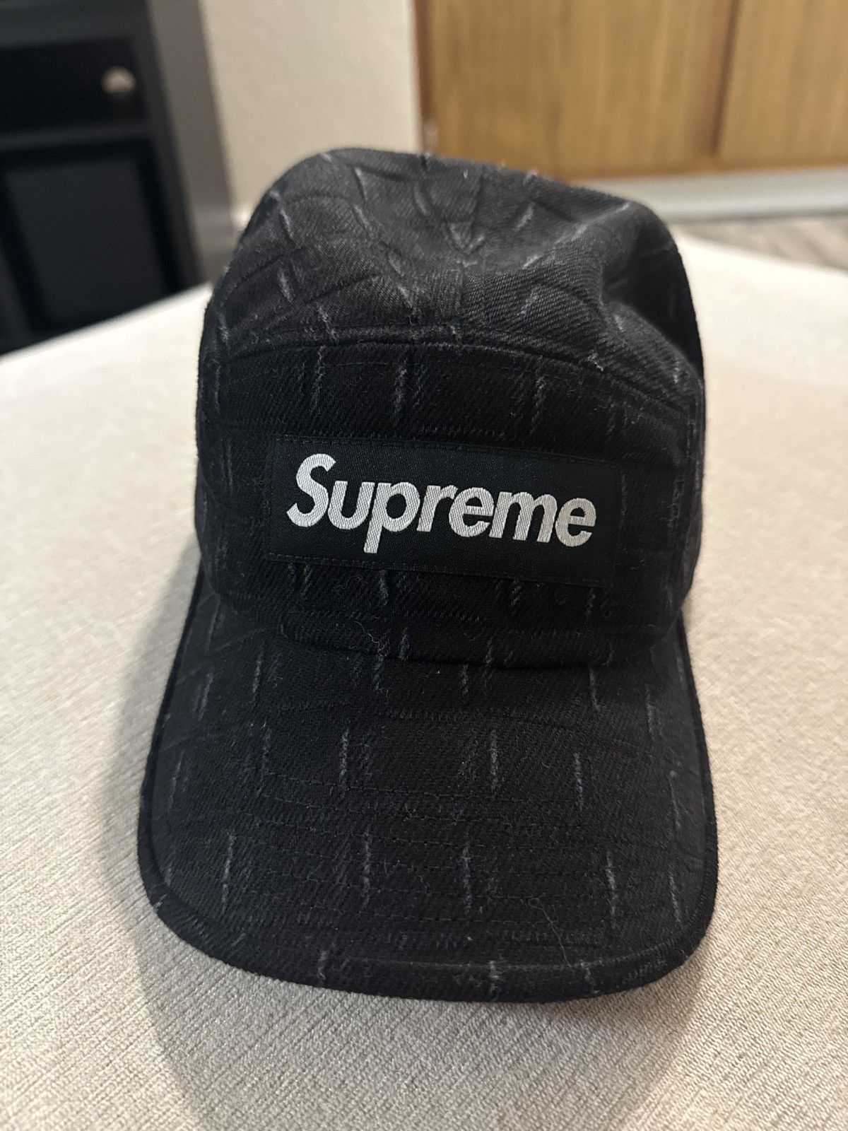 Stone Island × Supreme Supreme x Stone Island Cap 6 Pan Black