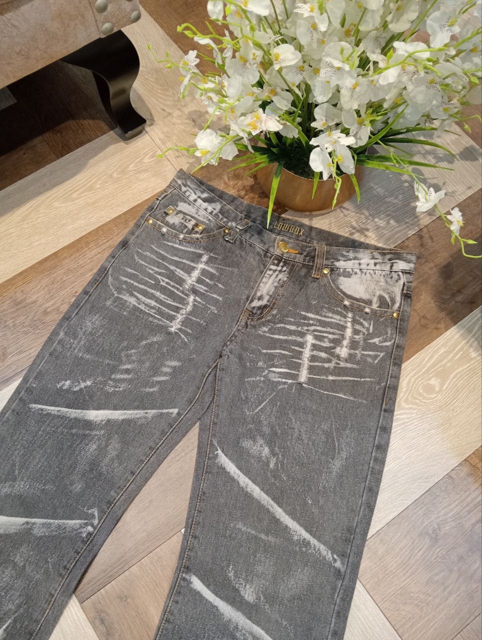 LOWBOX LOWBOX JAPAN FLARED DISTRESSED JEANS Size US 33 - 4 Thumbnail