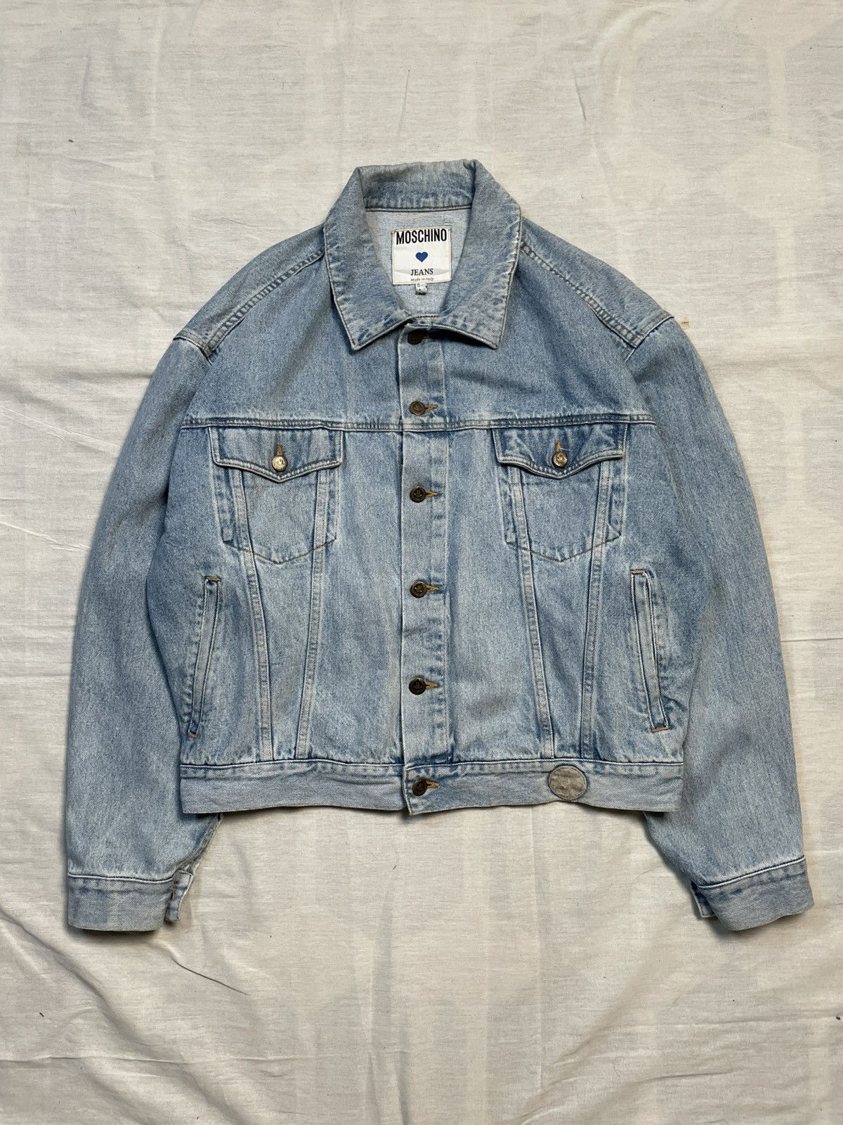 Moschino Moschino Vintage Luxury Denim Jacket Size US L / EU 52-54 / 3 - 1 Thumbnail