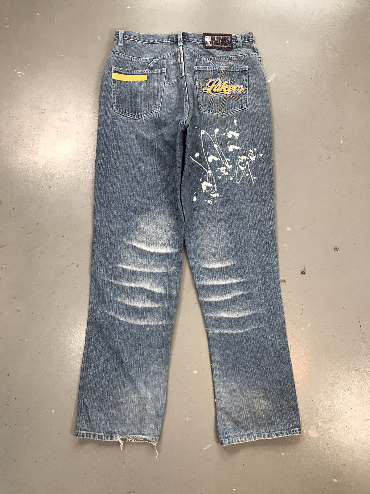 JNCO × Vintage Vintage link SpellOut thread & sticker embroidered denim Size US 34 / EU 50 - 8 Thumbnail