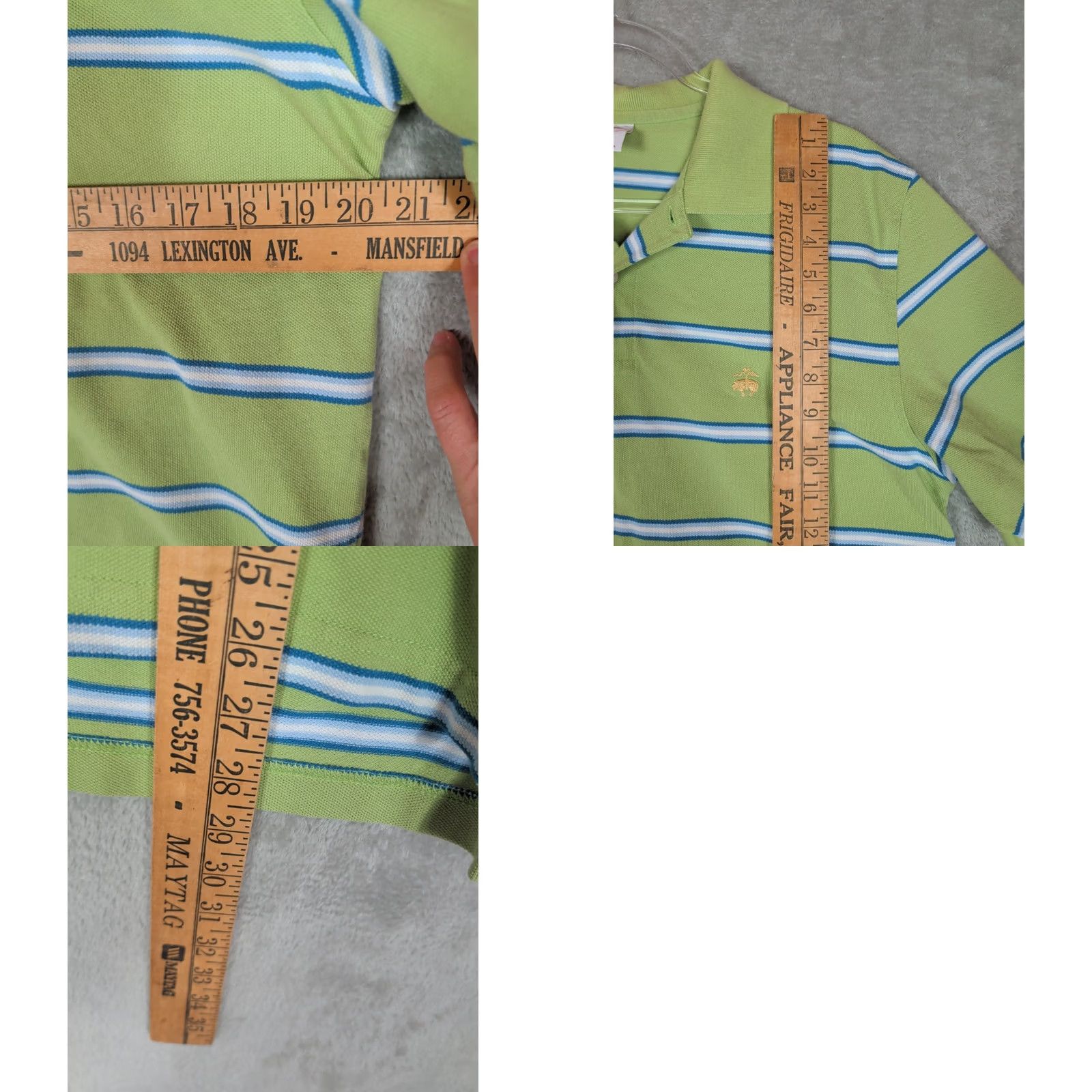 Brooks Brothers Brooks Brothers 346 Mens Polo Shirt M Blue Green Stripes Collared Top Golf Size US M / EU 48-50 / 2 - 8 Thumbnail