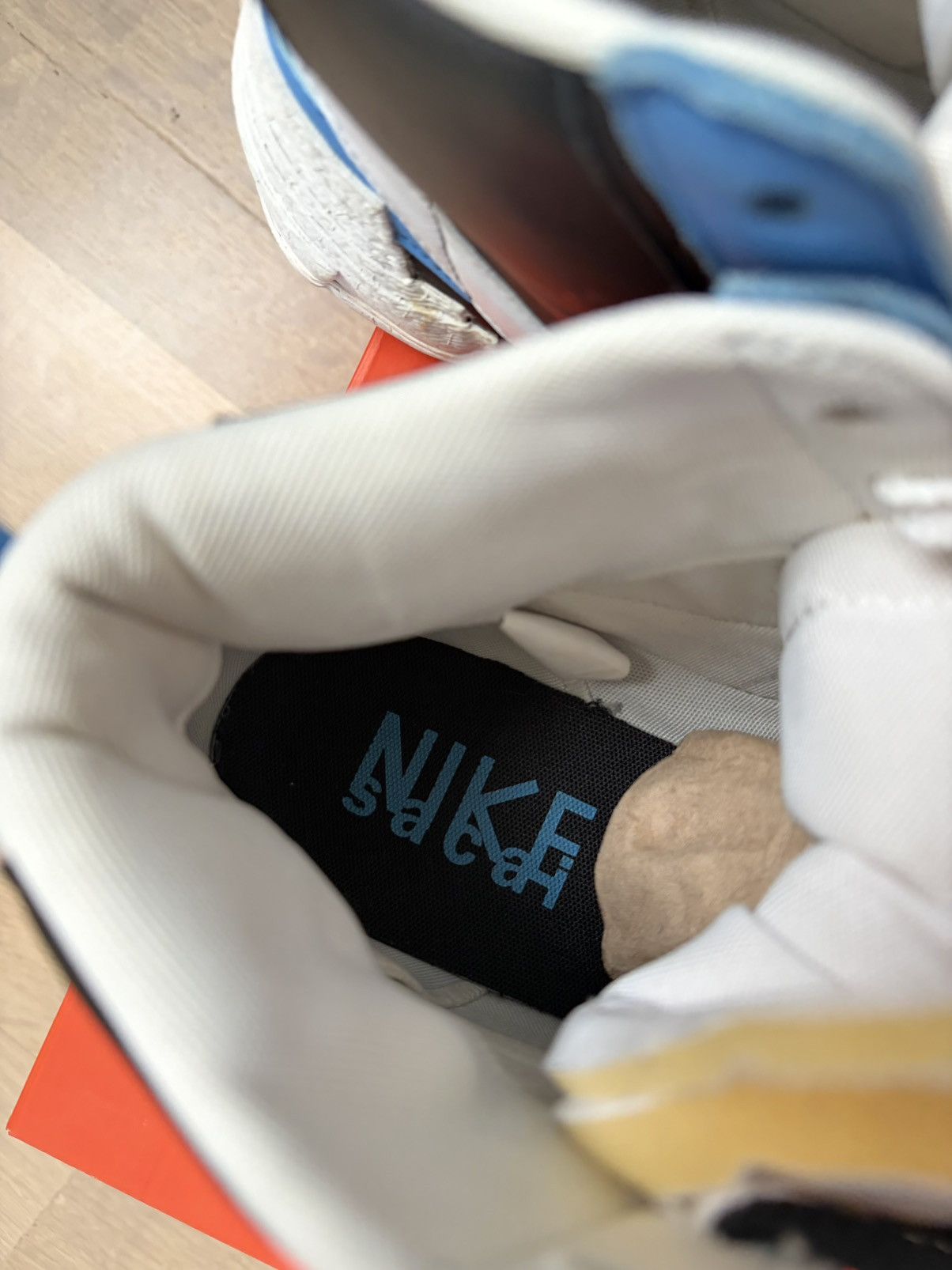 Nike × Sacai Nike x Sacai Blazer Mid Black Legend Blue 2019 BV0072-001 Size US 10 / EU 43 - 16 Thumbnail