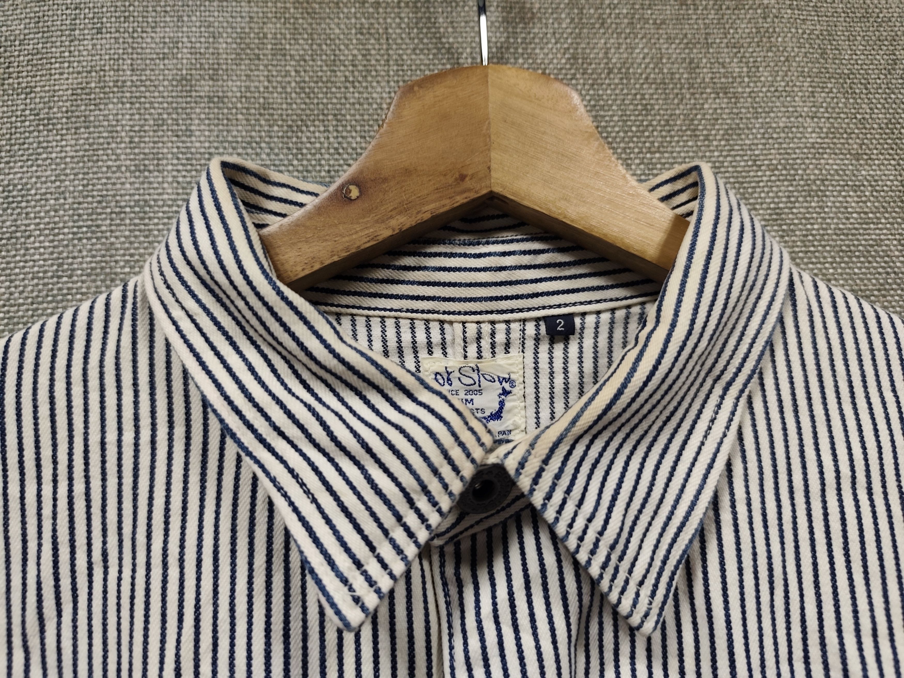 Orslow ORSLOW Hickory Stripe Chore Coat Work Jacket Made In Japan Size US L / EU 52-54 / 3 - 3 Thumbnail
