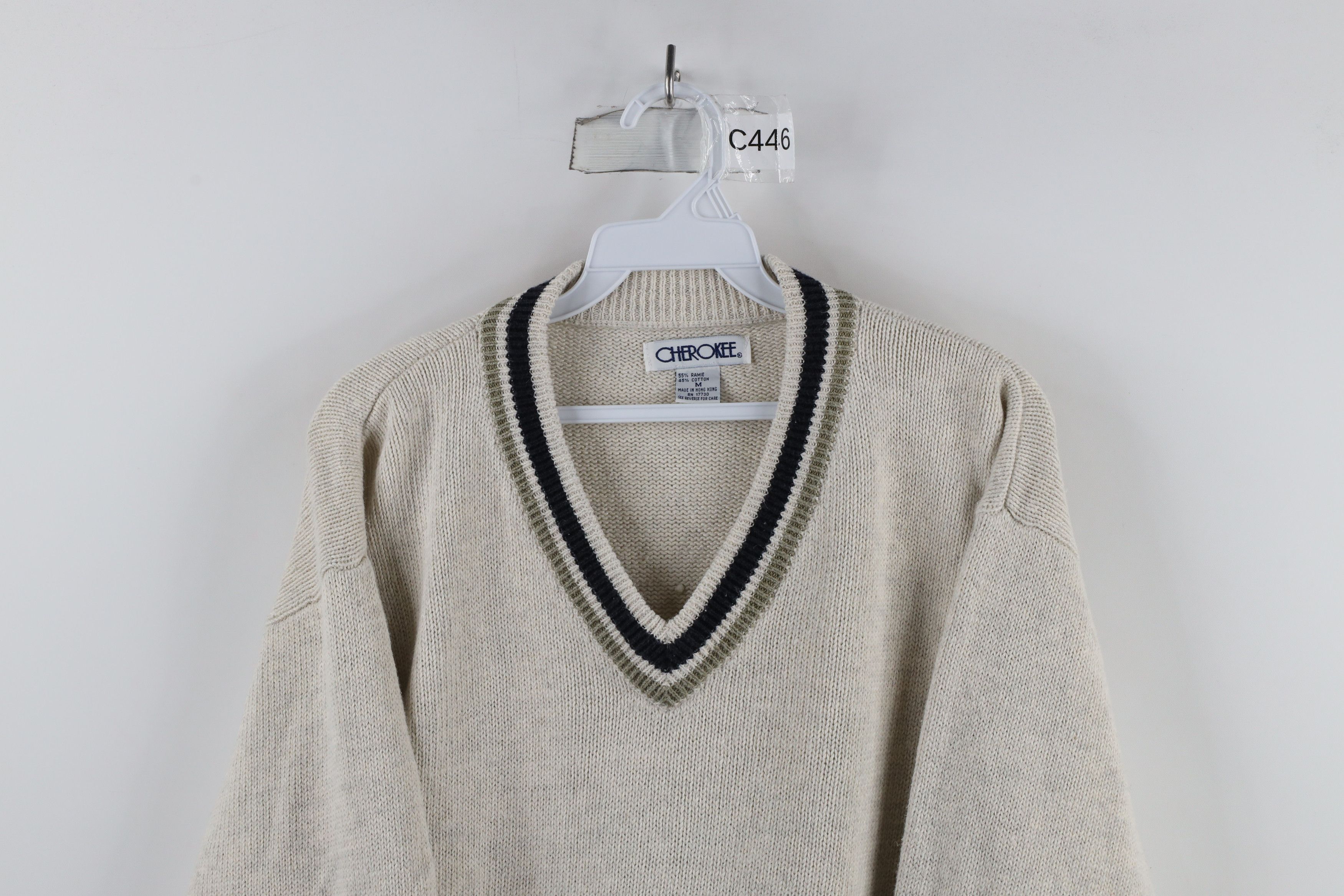 Vintage Vintage 90s Streetwear Striped Cotton Blend Knit Sweater Size US M / EU 48-50 / 2 - 2 Thumbnail