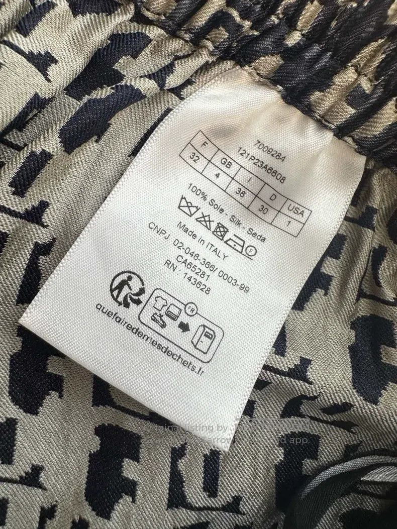 Dior Dior 25-year-old new twill Oblique printed mid-waist elast Size 42" / US 20 - 9 Thumbnail