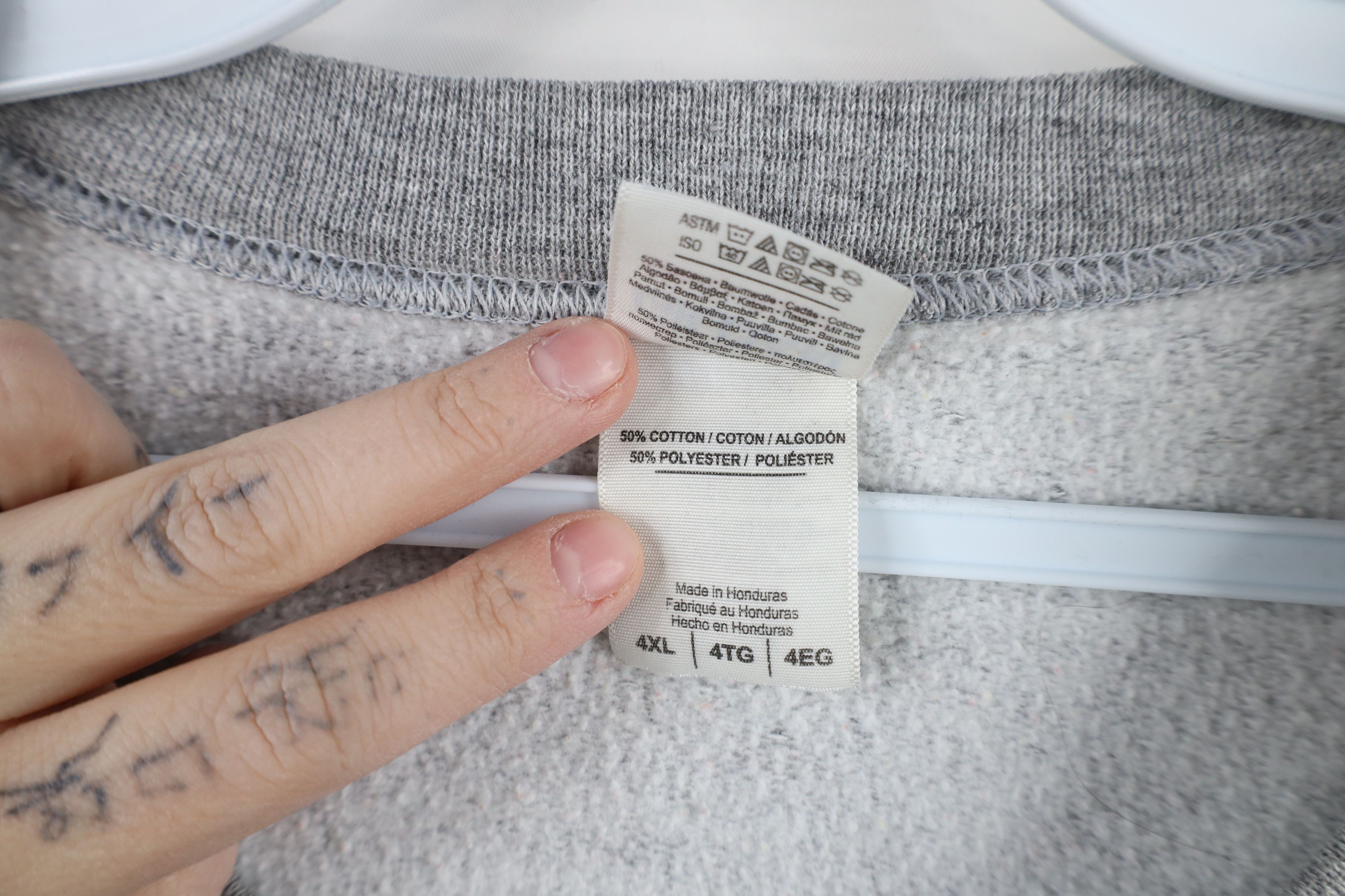 Vintage Vintage 90s Y2K Streetwear Crewneck Sweatshirt Heather Gray Size US XXL / EU 58 / 5 - 8 Thumbnail