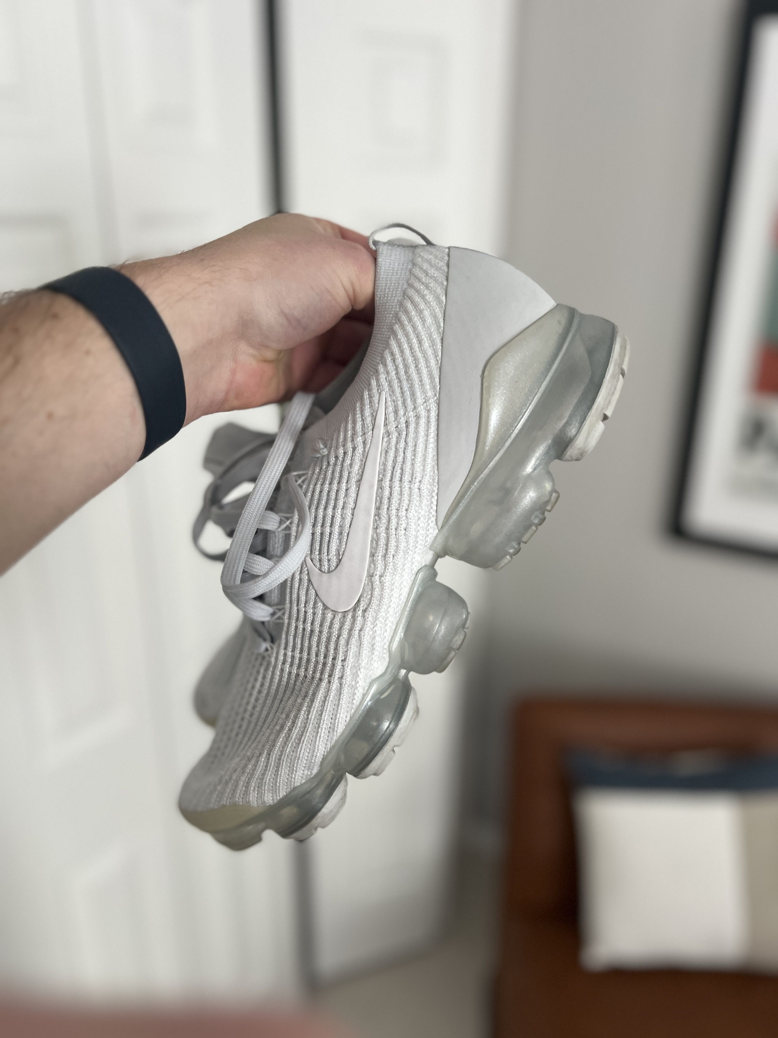 RARE* Nike Air VaporMax Flyknit White Pure Platinum