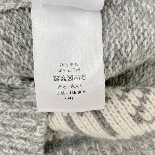 Dior Dior Gray logo embroidered knitted sweater Size XXS / US 00 / IT 34 - 8 Thumbnail