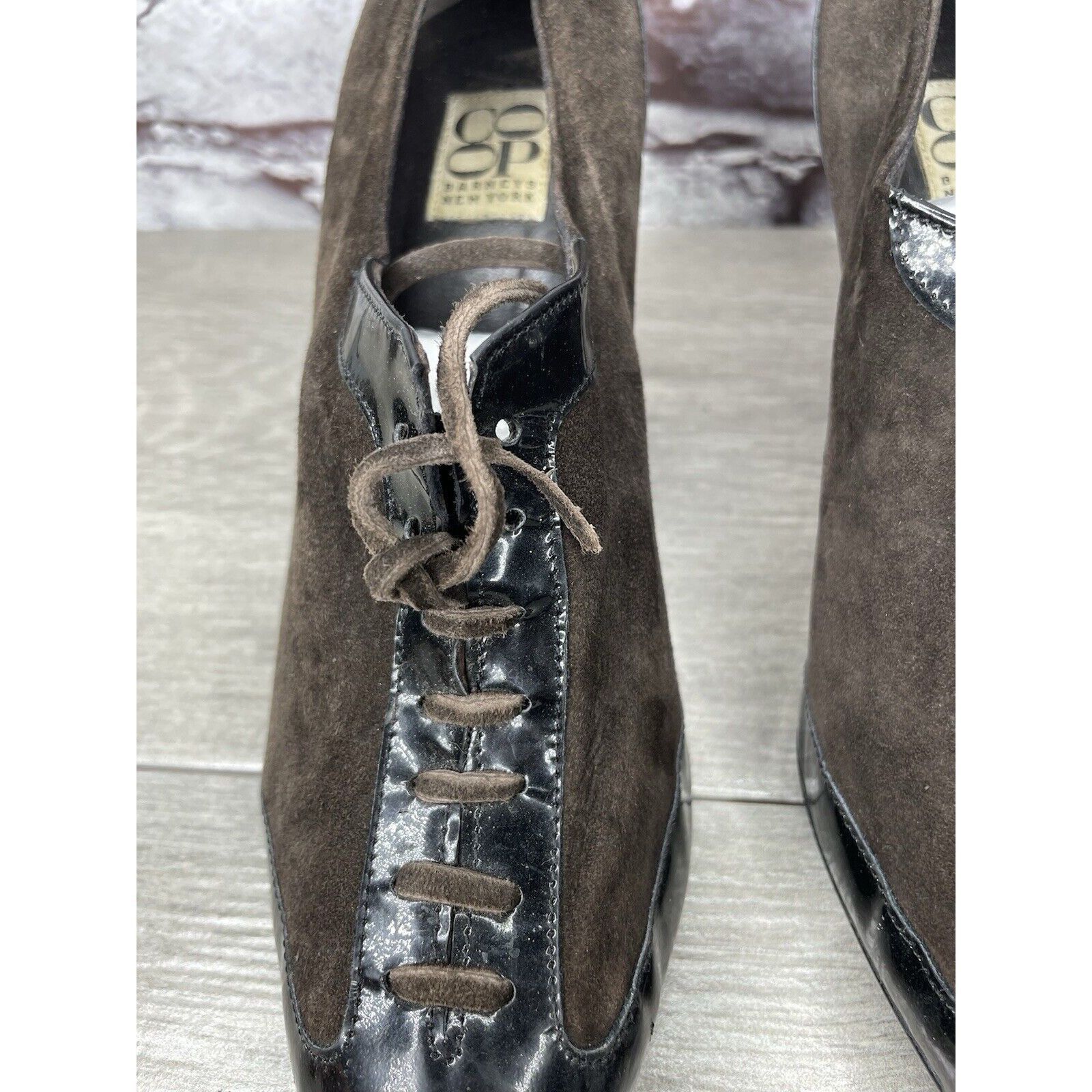 Barneys New York Barneys New York Co-op Brown Suede Oxfords Heel LaceShoes Wo Size US 6 / IT 36 - 13 Thumbnail