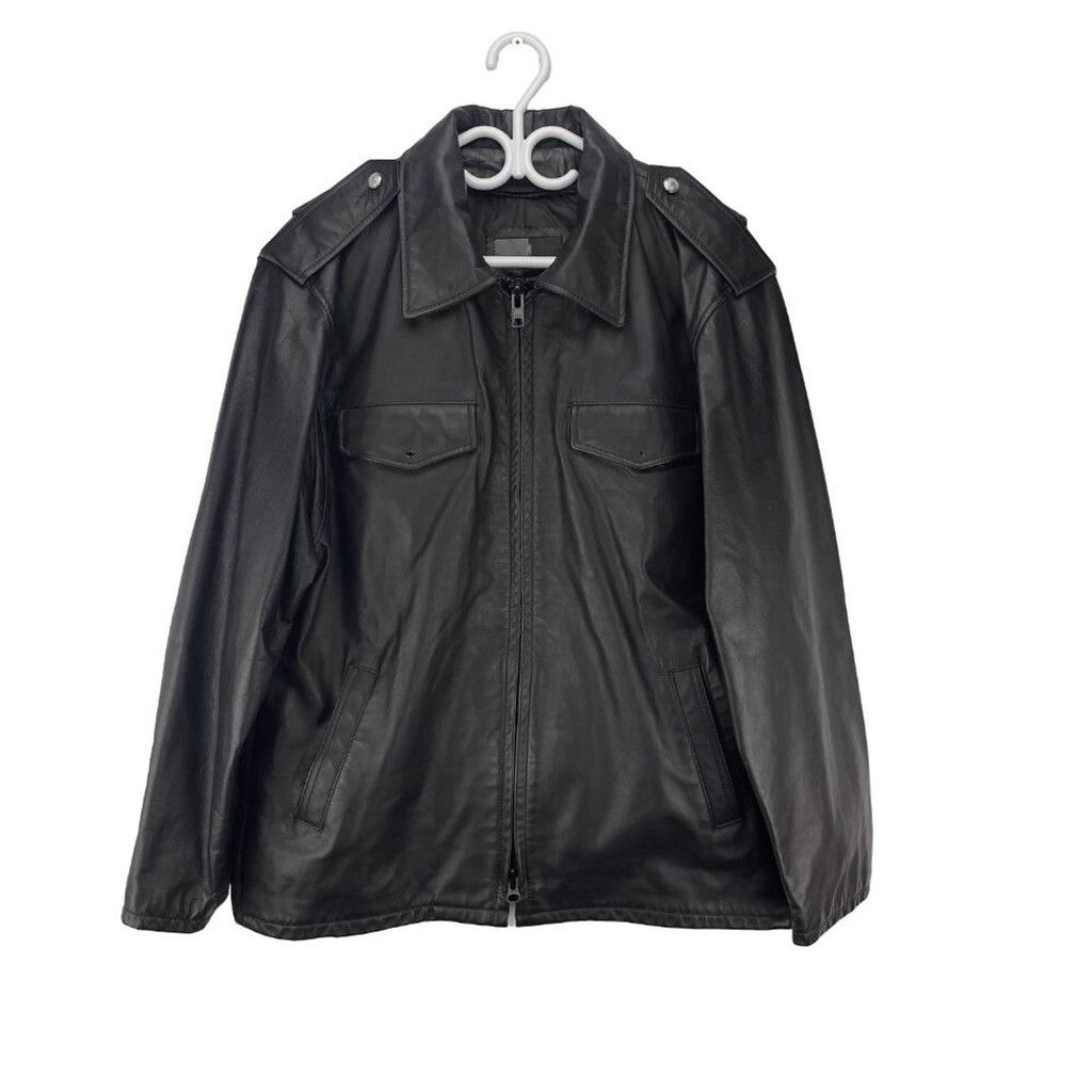 Rudsak RUDSAK Vintage Black Leather Contemporary Bomber Jacket Size US M / EU 48-50 / 2 - 4 Thumbnail