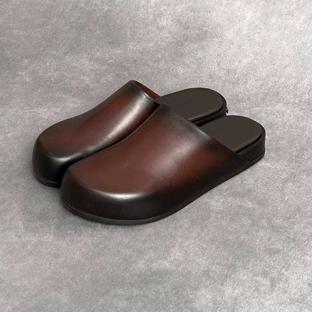 Salvatore Ferragamo Salvatore Ferragamo Leather Brown Sandals 9 Men Size US 9 / EU 42 - 1 Thumbnail
