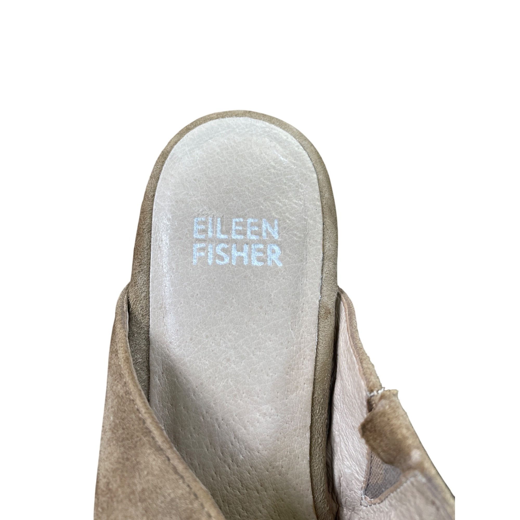 Eileen Fisher Eileen Fisher Womens Tan Suede Block Mules Shoes Size 5 SKU Size US 5 / IT 35 - 10 Thumbnail