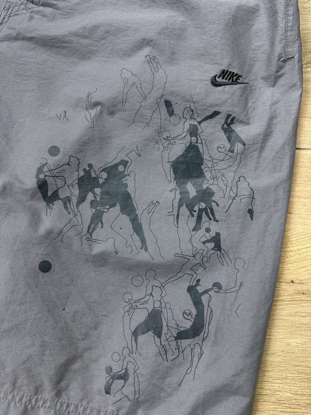 Nike × Vintage Vintage Y2K Nike Nylon Printed Shorts Size US 34 / EU 50 - 5 Thumbnail