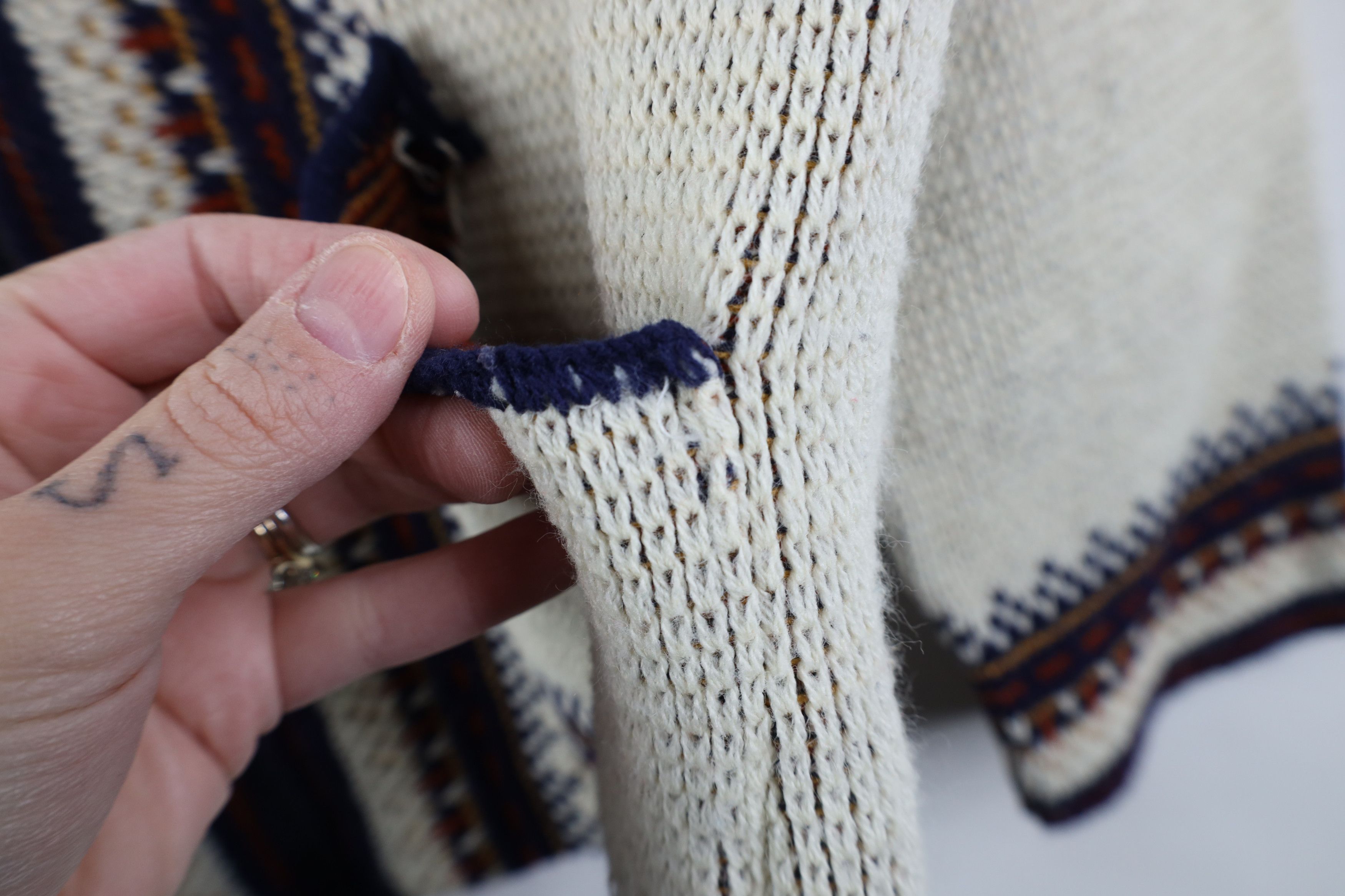 Vintage Vintage 70s Streetwear Fair Isle Full Zip Hoodie Sweater Size S / US 4 / IT 40 - 5 Thumbnail