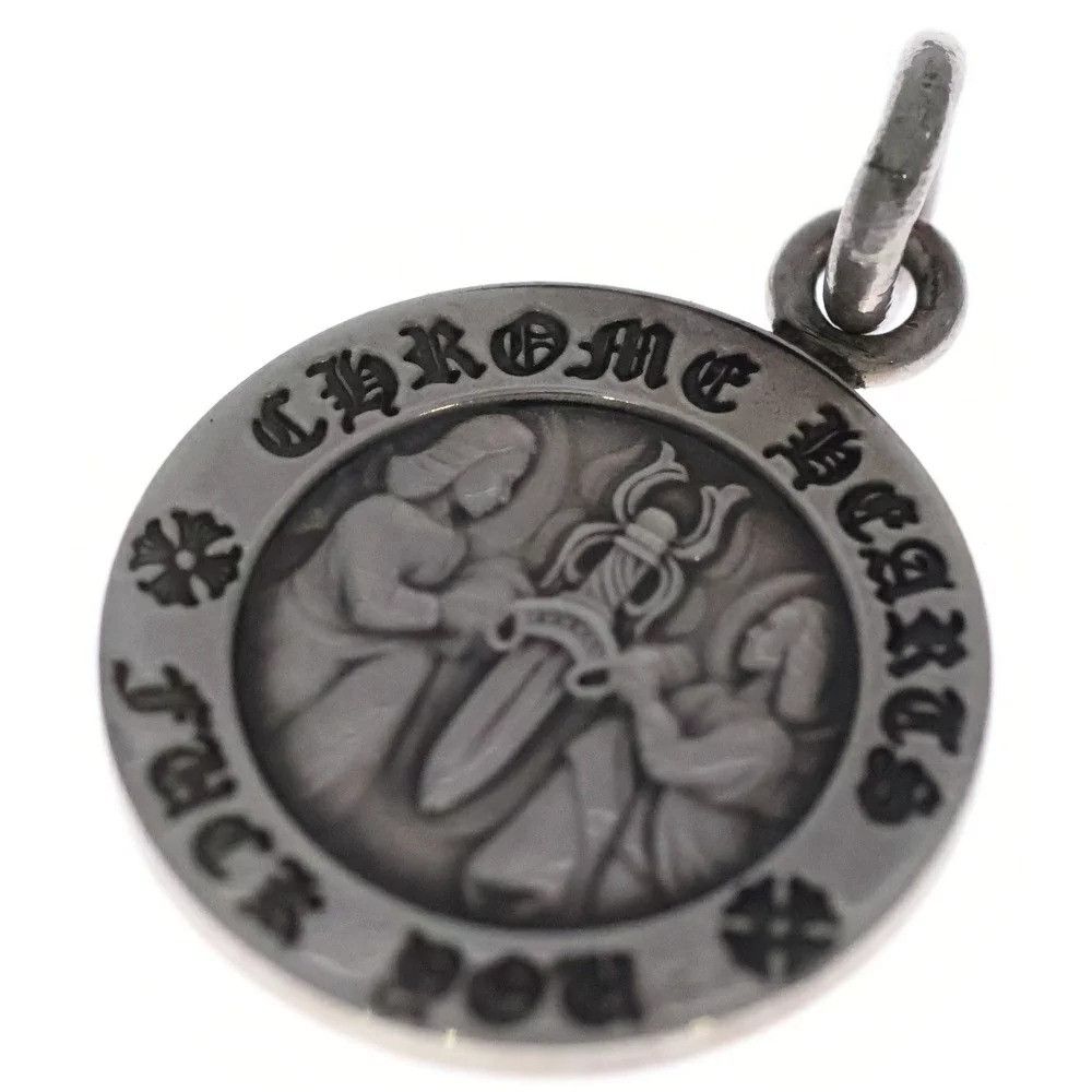 Chrome Hearts CHROME HEARTS ANGEL FUCK YOU MEDAL PENDANT necklace silver Size ONE SIZE - 6 Thumbnail