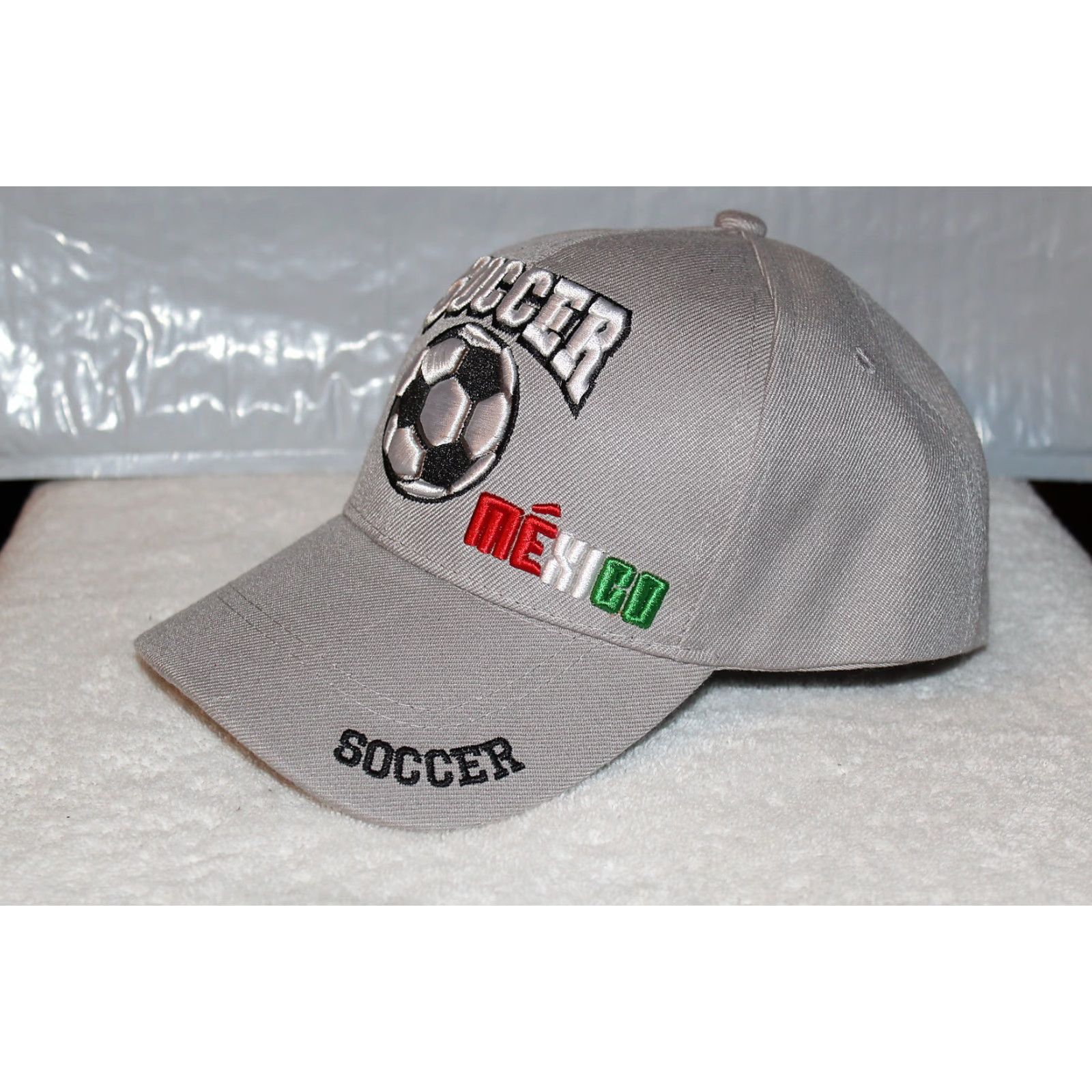 Vintage VINTAGE Mexico Soccer Ball Baseball Cap Men Adjustable Gray Sports Outdoor 90s Size ONE SIZE - 2 Thumbnail