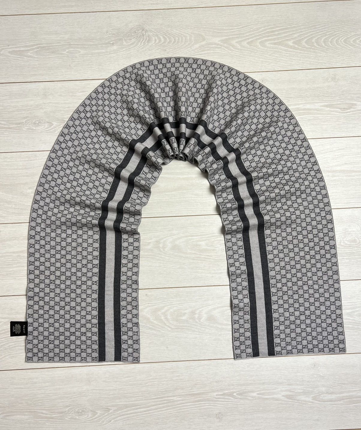 Gucci Gucci GG Jacquard Wool Scarf Size ONE SIZE - 3 Thumbnail