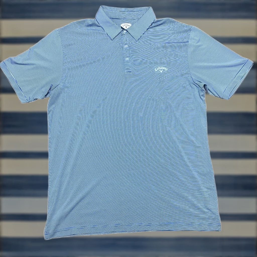 Callaway Callaway Polo Shirt Short Sleeve Men’s Blue Striped 2XL Regular Fit Golf Bar N/A Size US XXL / EU 58 / 5 - 1 Thumbnail