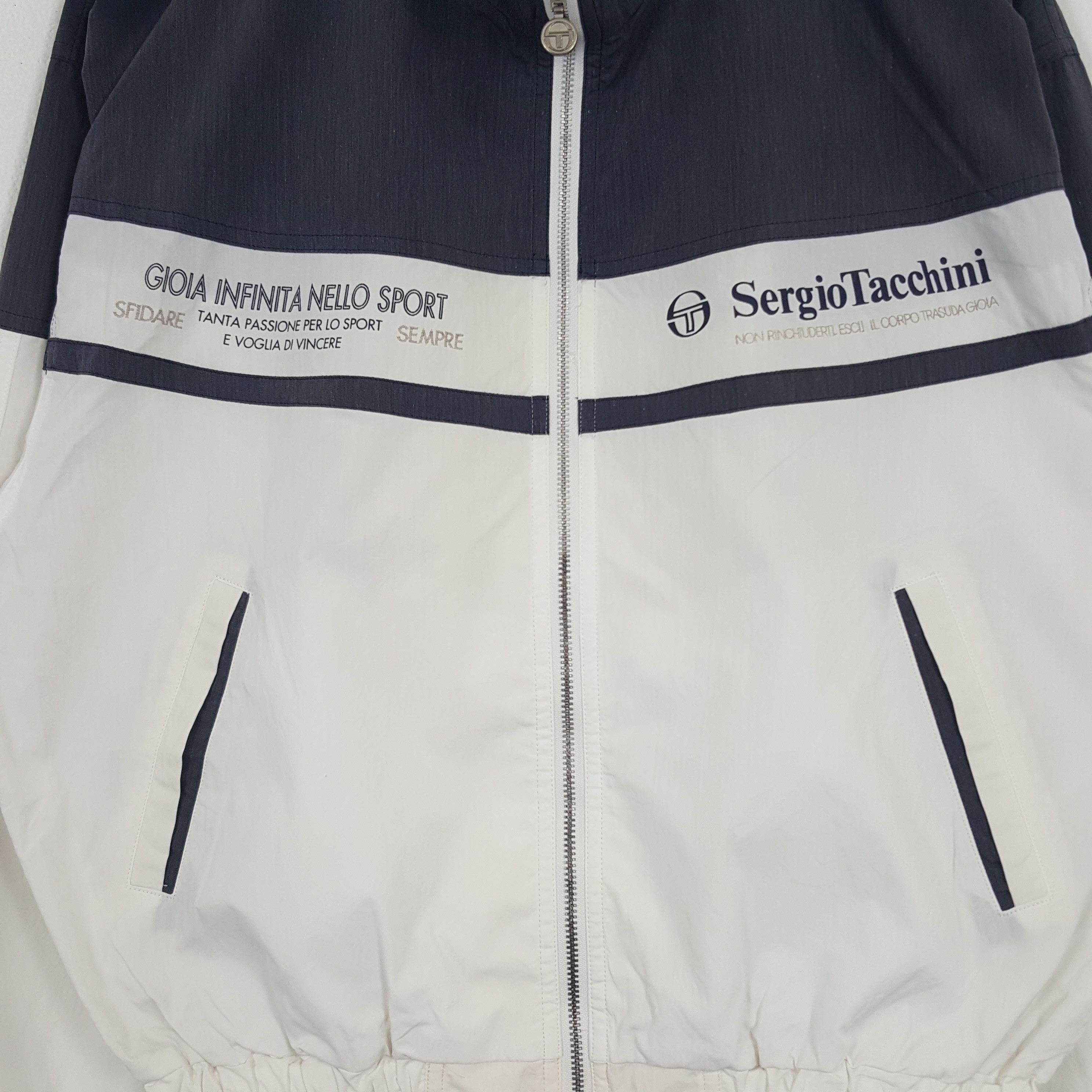 Sergio Tacchini × Vintage Vintage Sergio Tacchini Sport Style Windbreaker Jacket Size US M / EU 48-50 / 2 - 2 Thumbnail