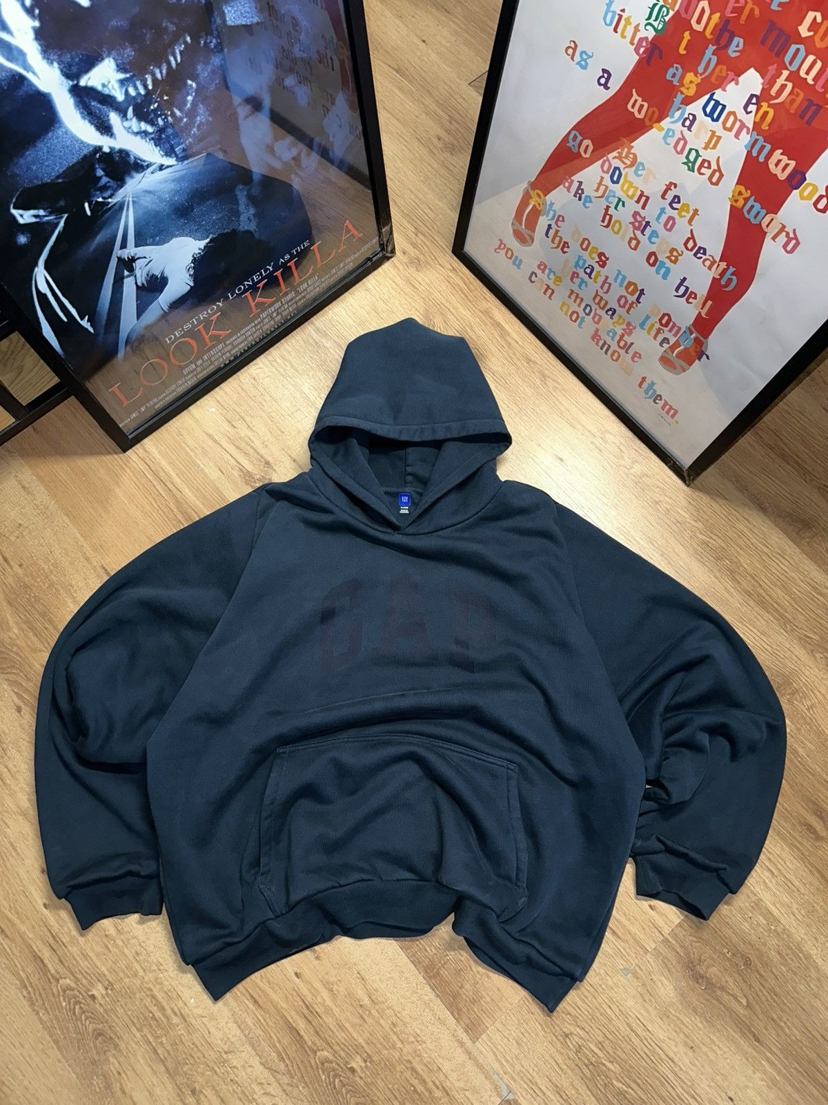 Balenciaga × Gap × Yeezy Yeezy Gap Engineered by Balenciaga Dove Hoodie Dark Blue Size US XL / EU 56 / 4 - 7 Thumbnail