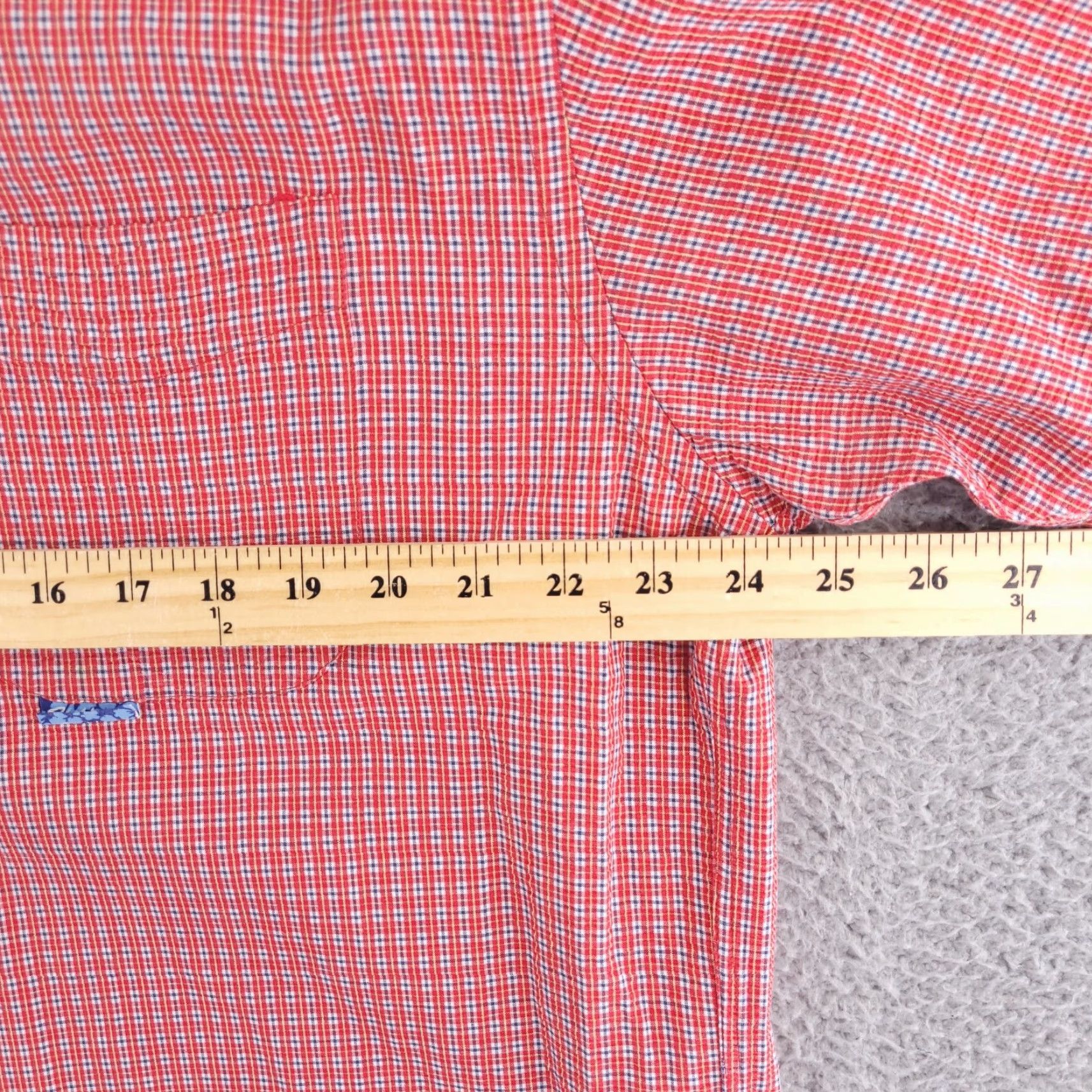 Tommy Hilfiger VINTAGE Tommy Hilfiger Shirt Mens XL Red Gingham Short Sleeve Button UP Size US XL / EU 56 / 4 - 7 Thumbnail