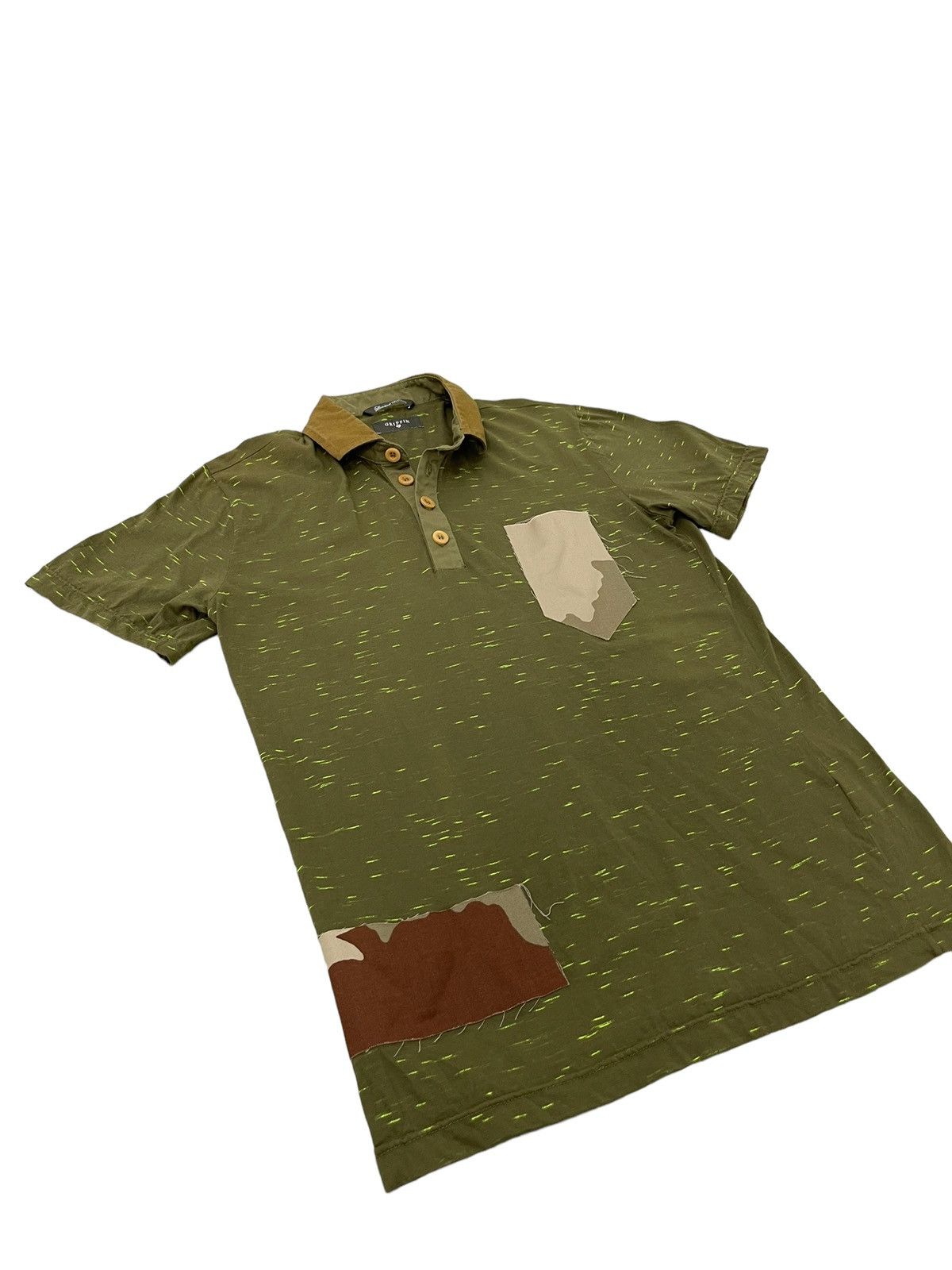 Griffin Patchwork Polo Griffin Italy Limited Edition 5🟩2 Size US M / EU 48-50 / 2 - 2 Thumbnail